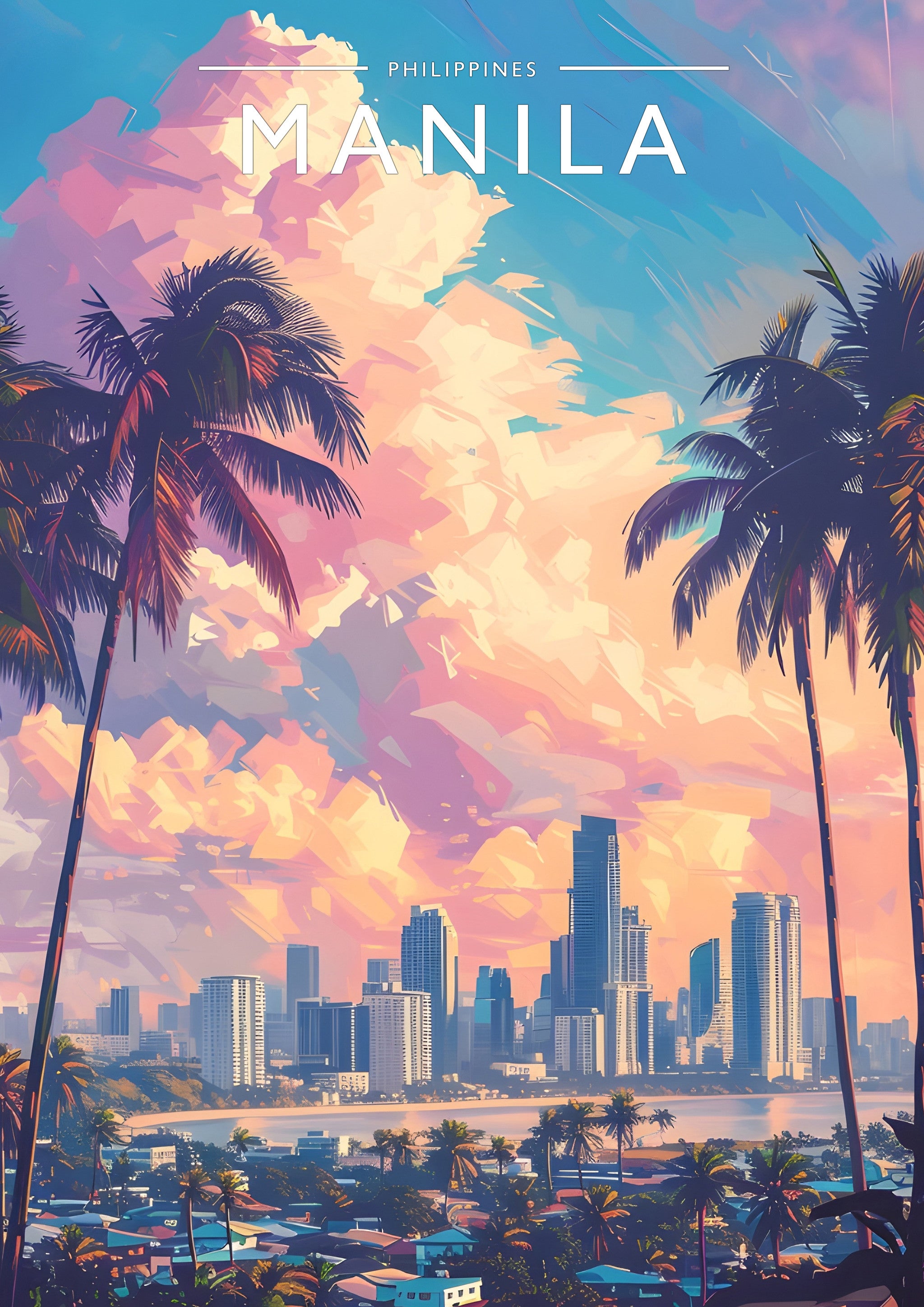 Manila Travel Poster - A4 travel poster print