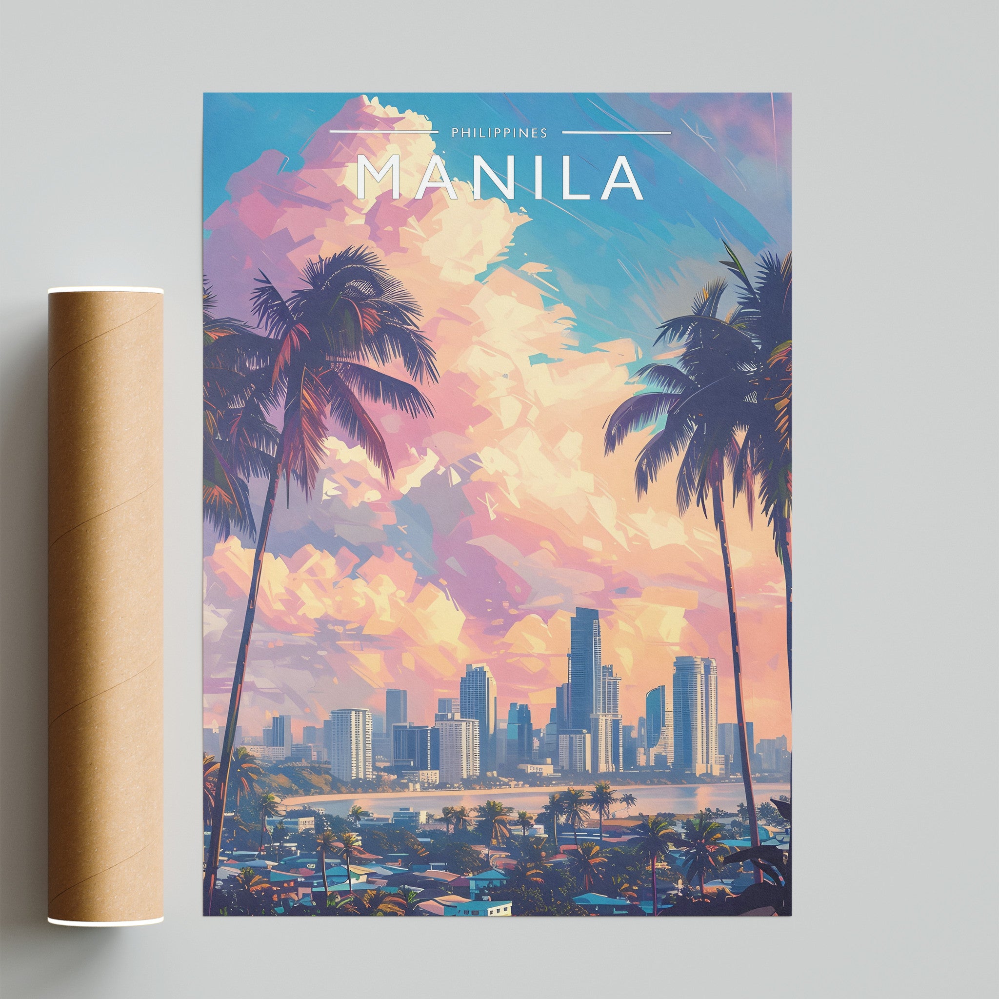 Manila Travel Poster - fine art print with shipping tube