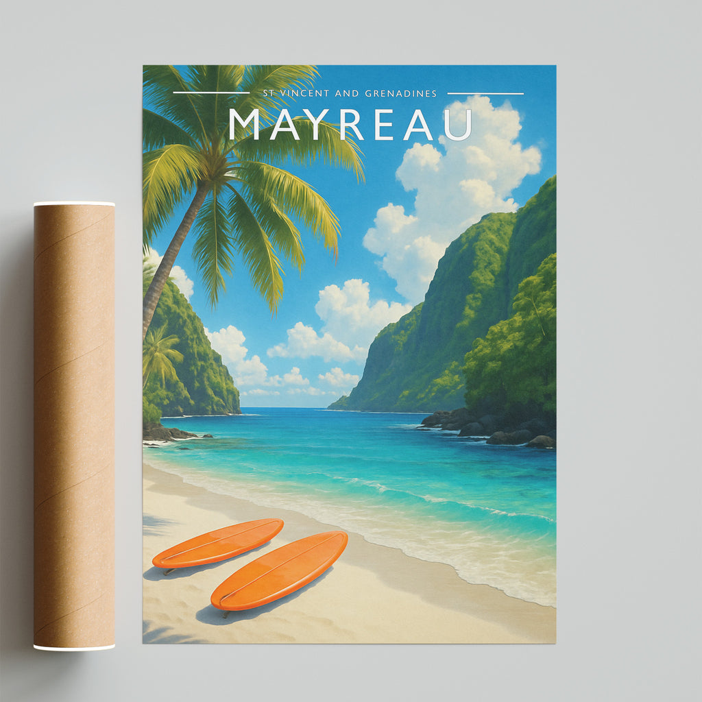Mayreau #3 Travel Poster - fine art print with shipping tube