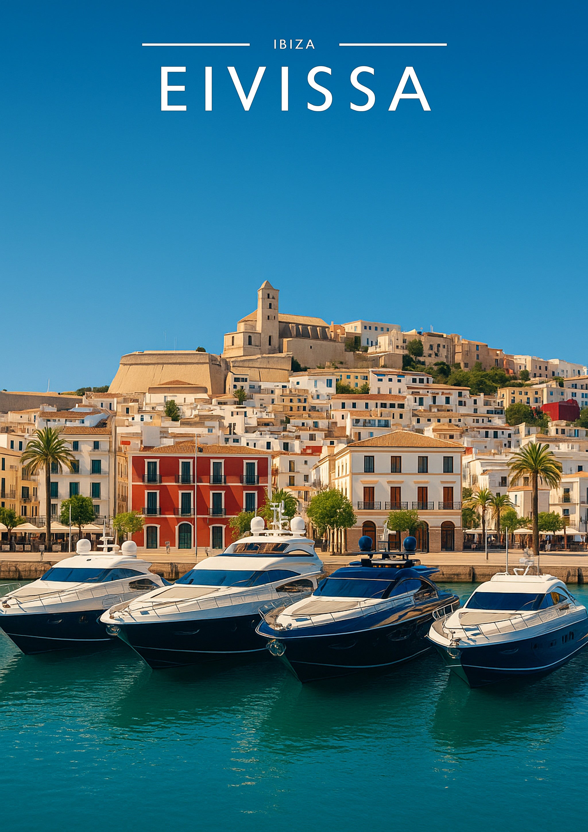 Eivissa Travel Poster - A4 travel poster print