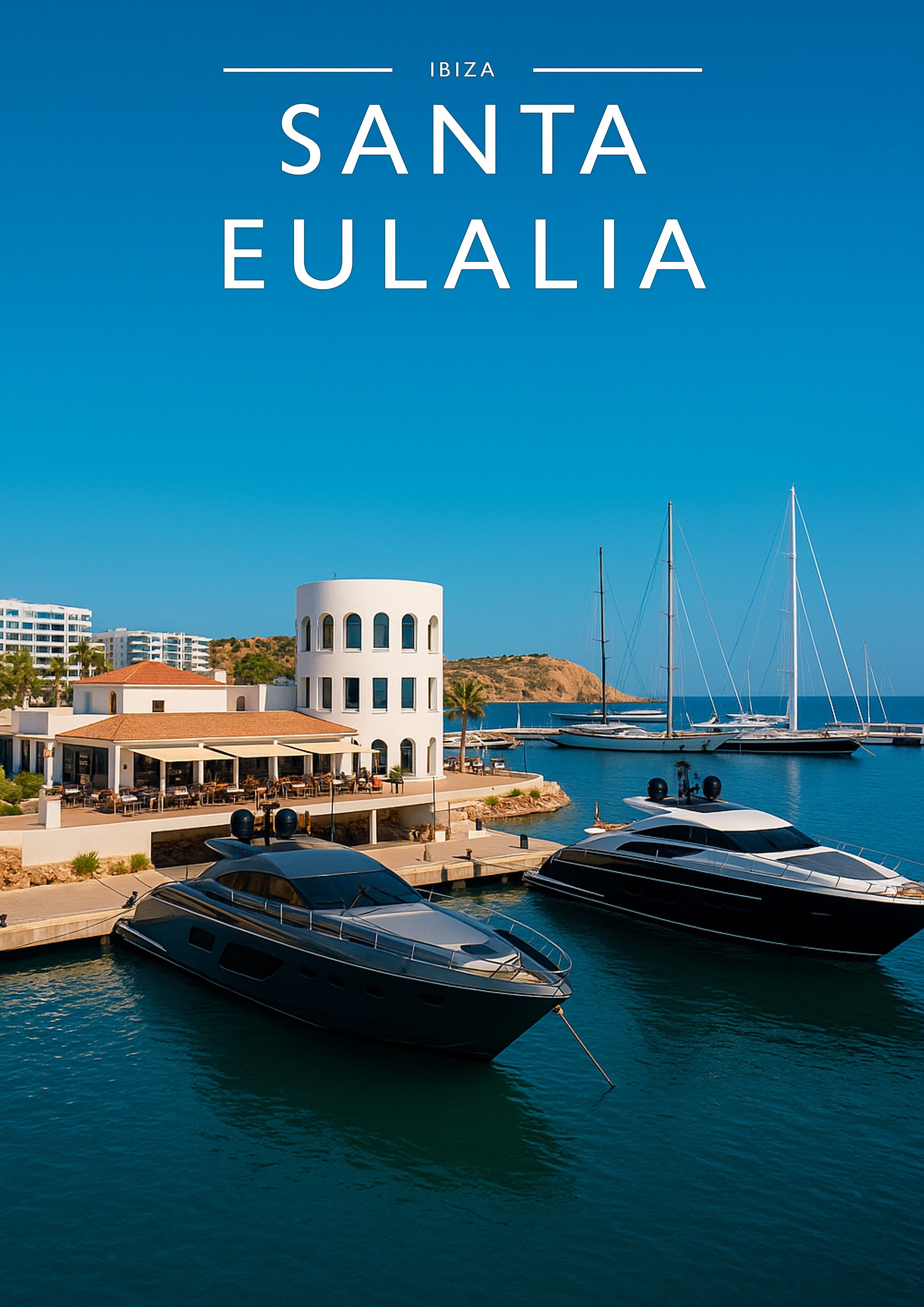 Santa Eulalia Travel Poster - A4 travel poster print