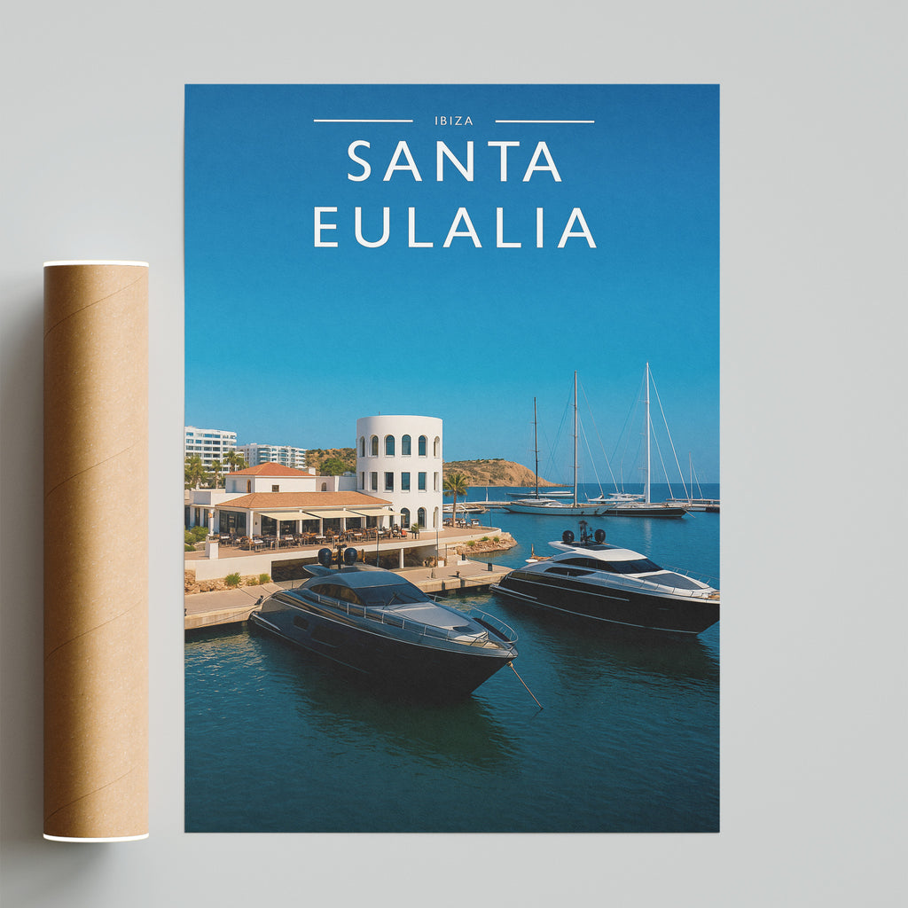Santa Eulalia Travel Poster - fine art print with shipping tube