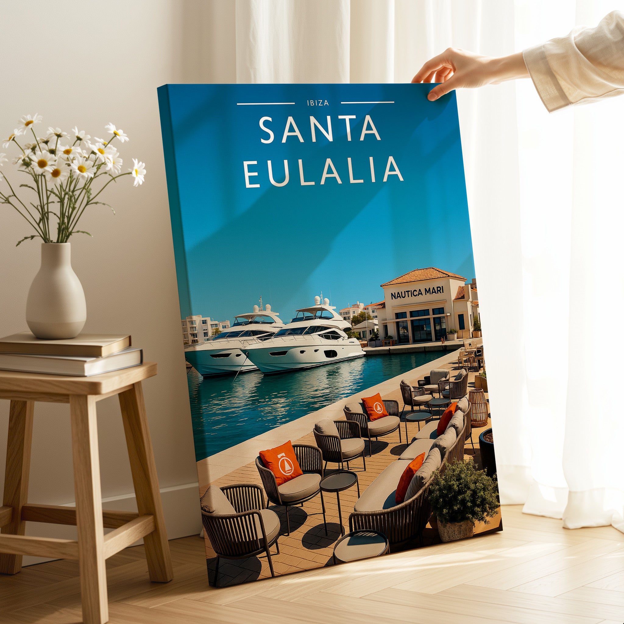 Santa Eulalia #2 Travel Poster as a gallery-wrapped canvas