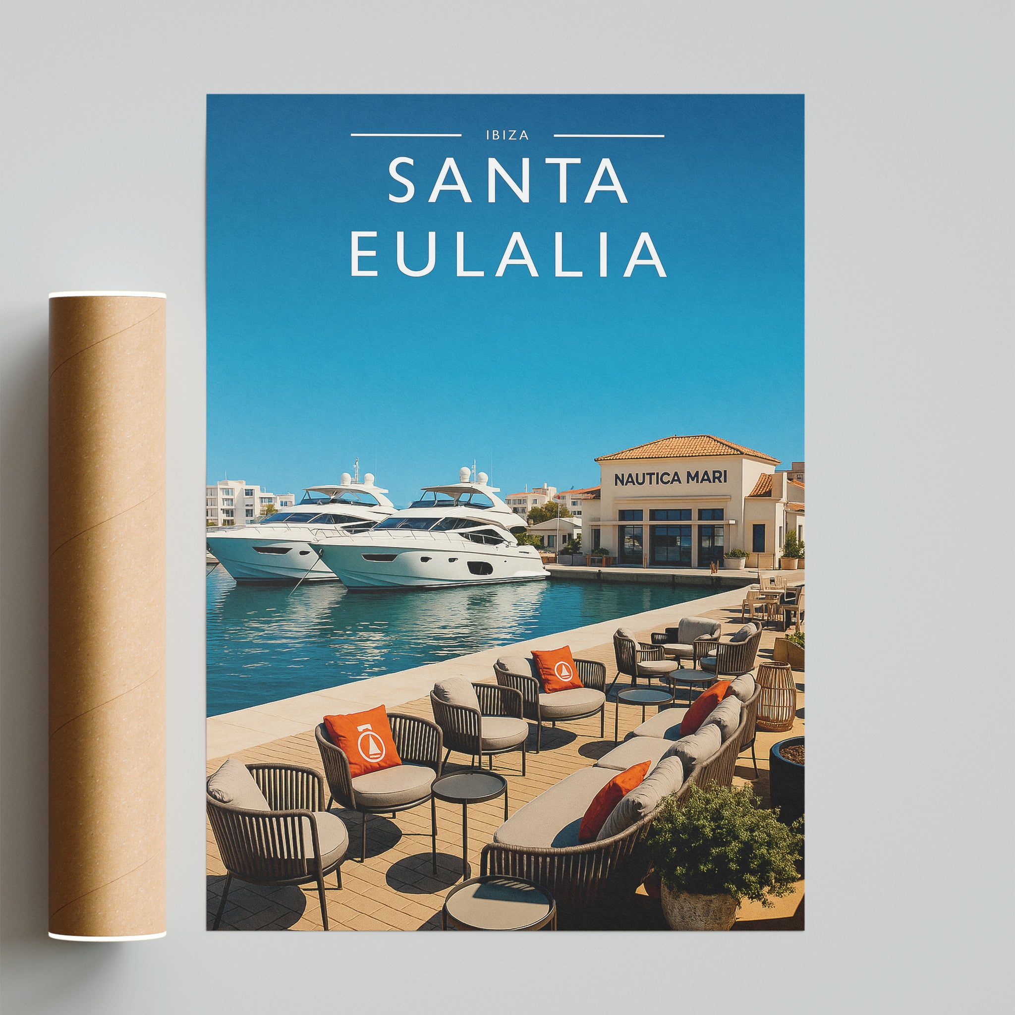 Santa Eulalia #2 Travel Poster - fine art print with shipping tube
