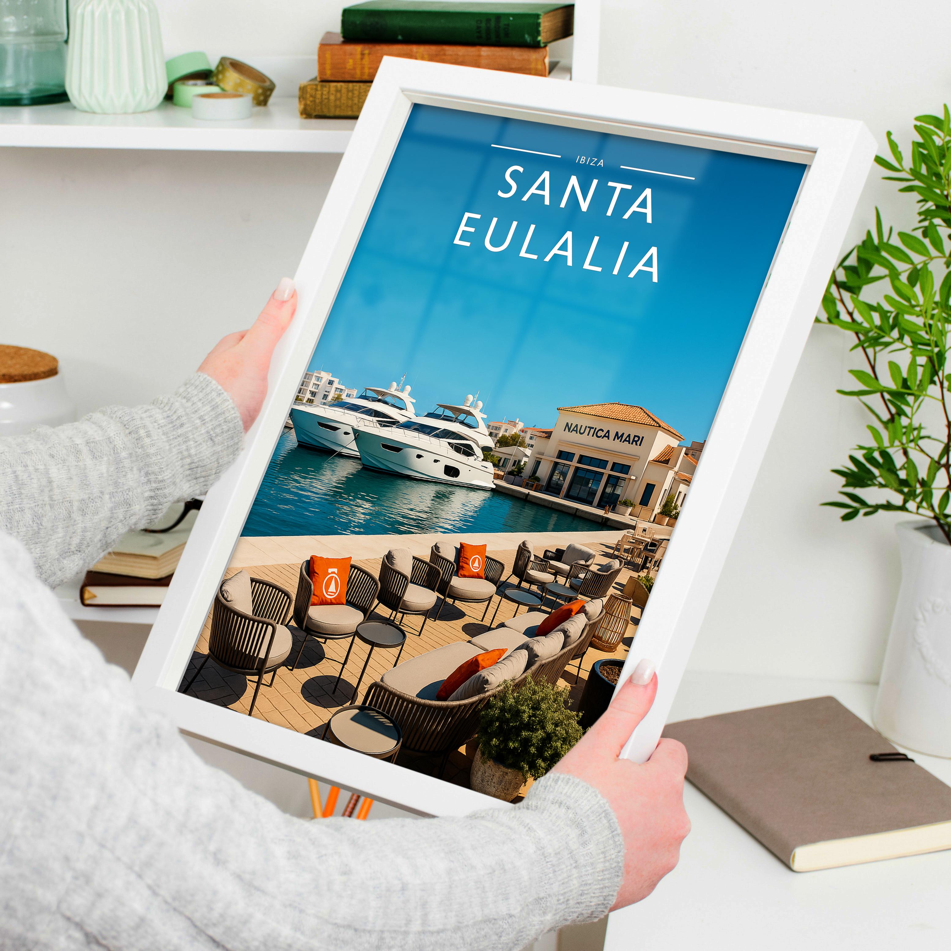 Santa Eulalia #2 Travel Poster held in a white frame