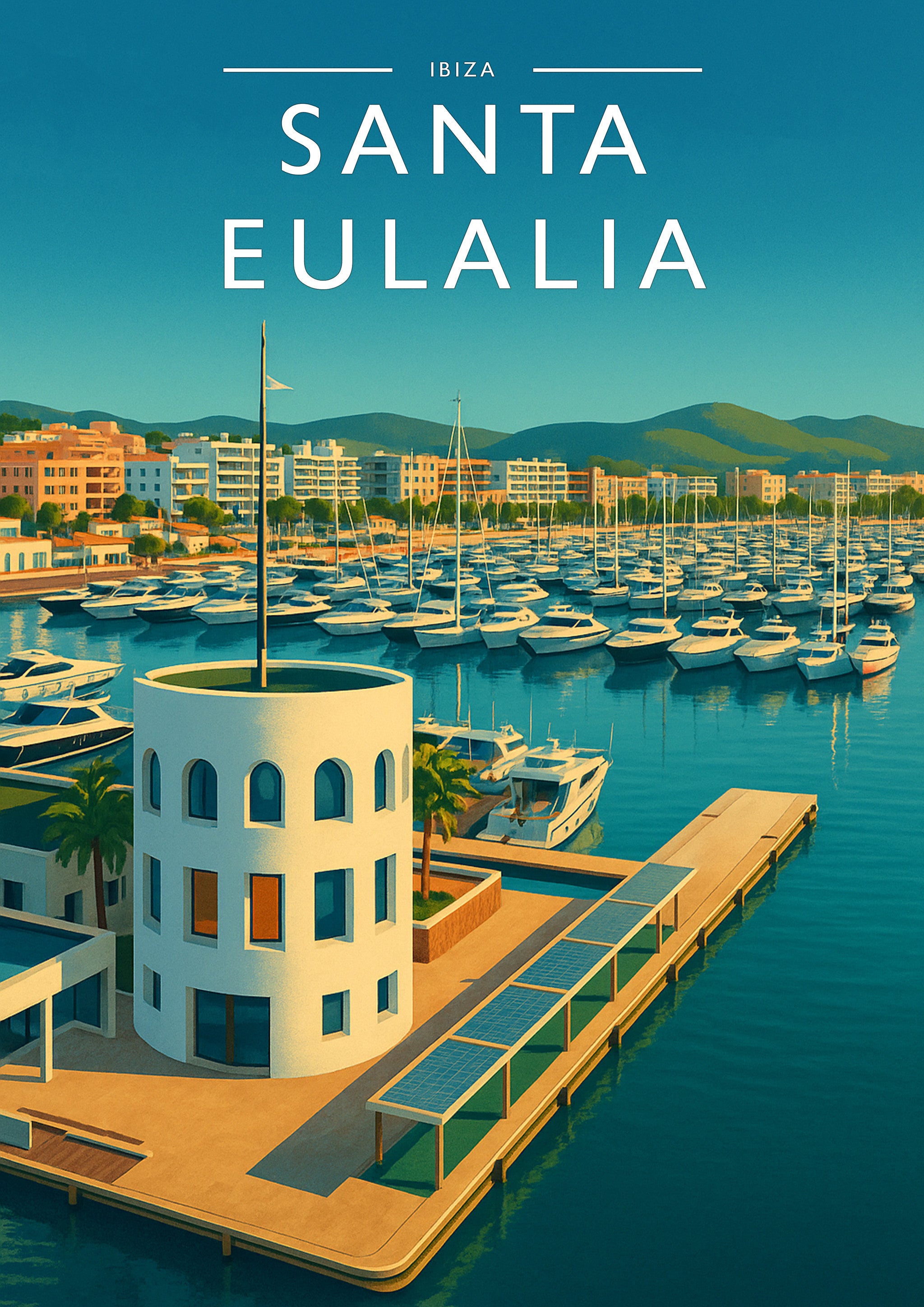 Santa Eulalia #3 Travel Poster - A4 travel poster print