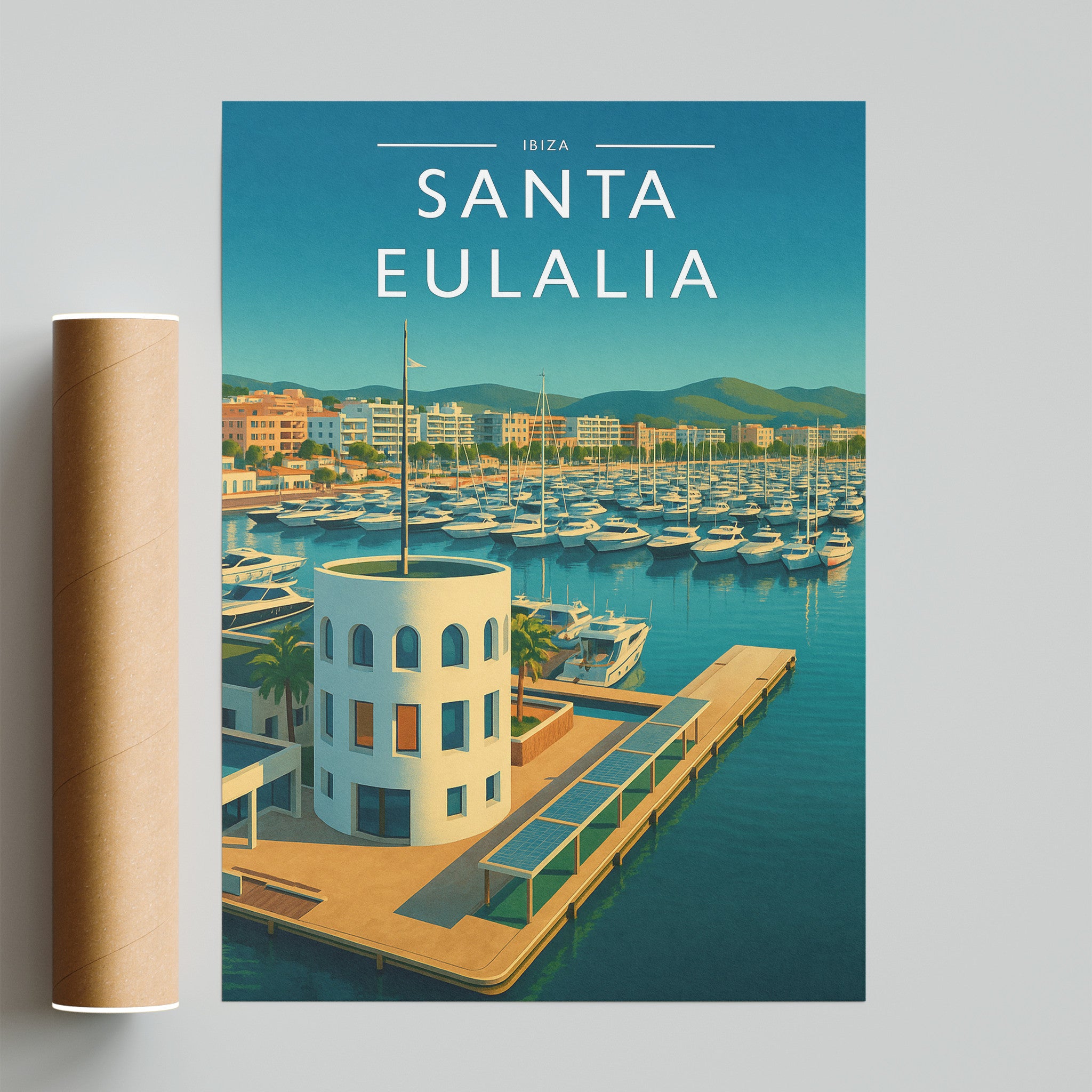 Santa Eulalia #3 Travel Poster - fine art print with shipping tube