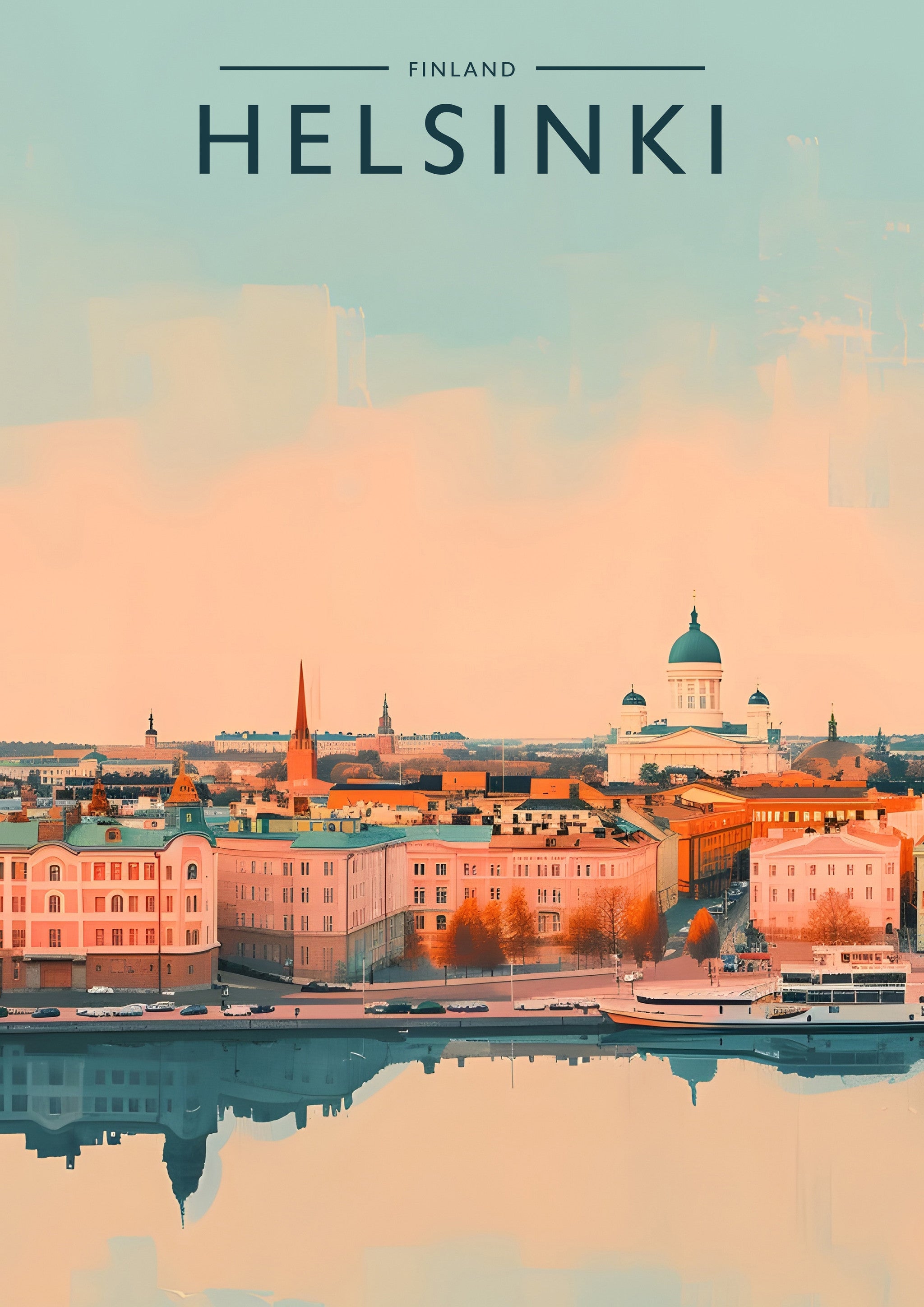 Helsinki Travel Poster - A4 travel poster print