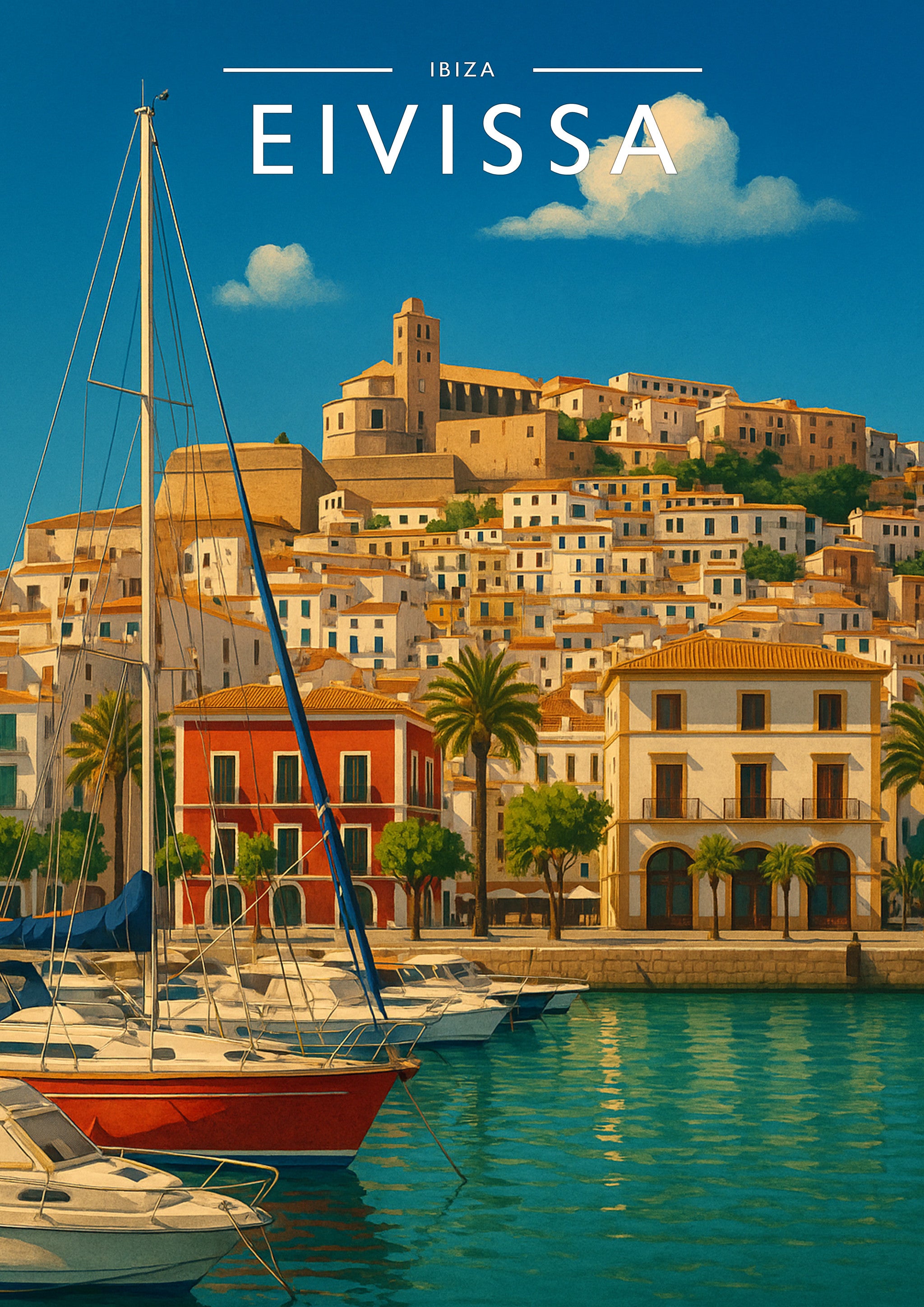 Eivissa #2 Travel Poster - A4 travel poster print