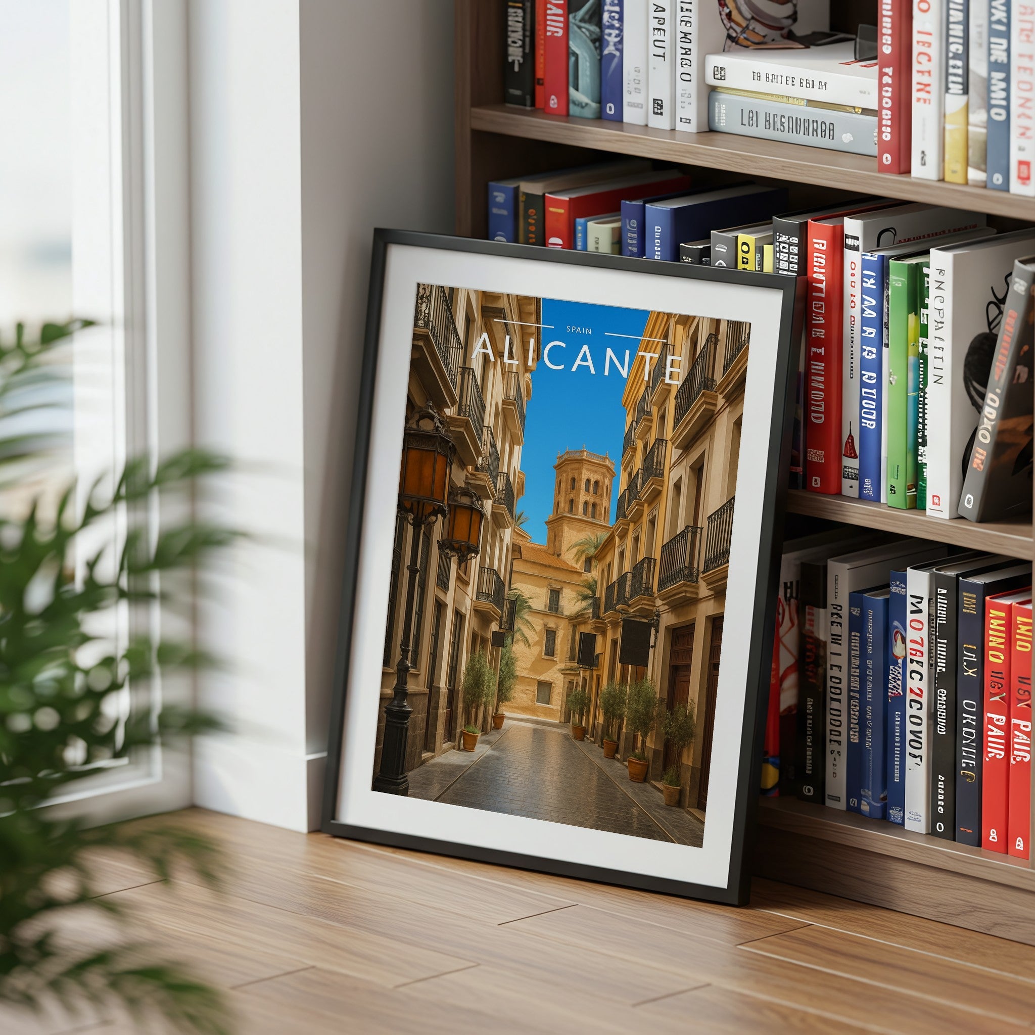 Alicante #3 Travel Poster mounted in a black frame