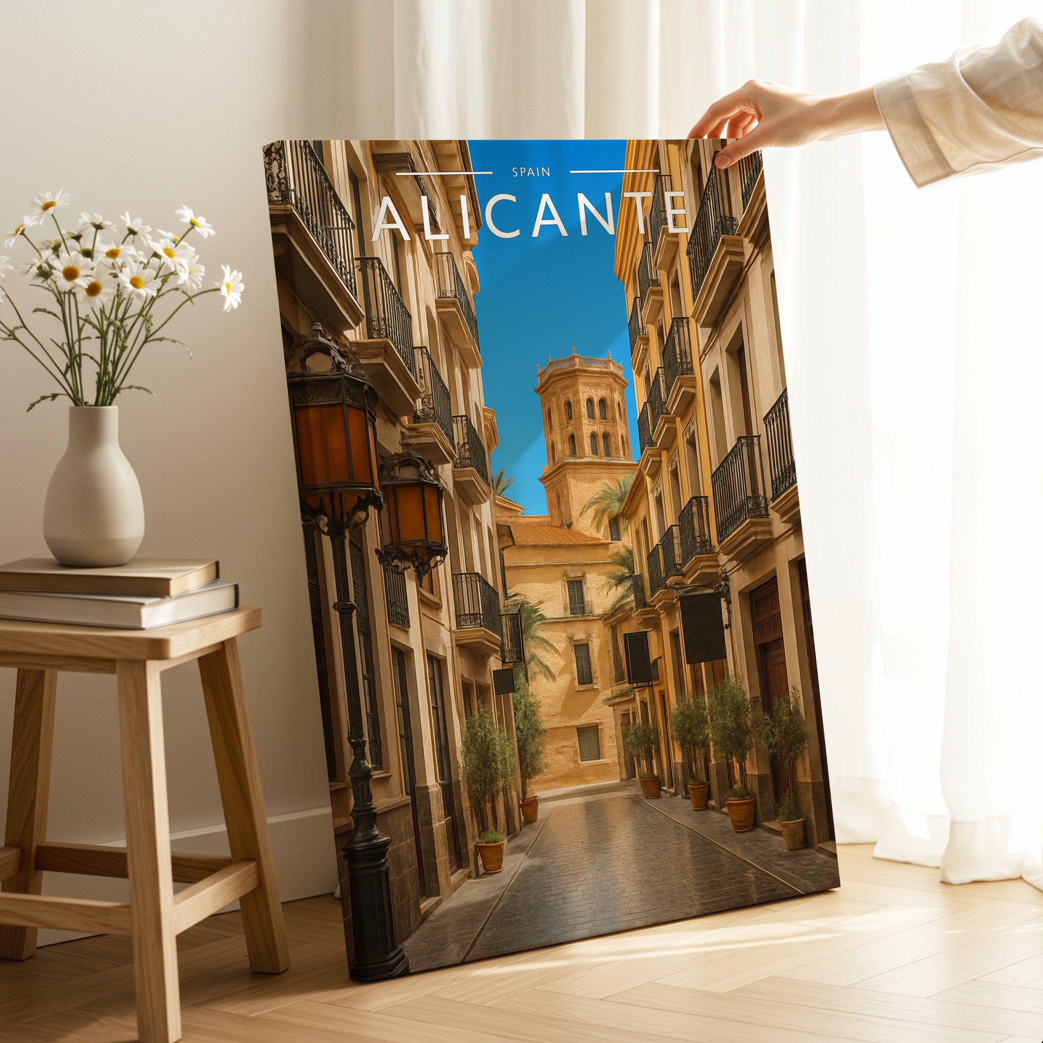 Alicante #3 Travel Poster as a gallery-wrapped canvas