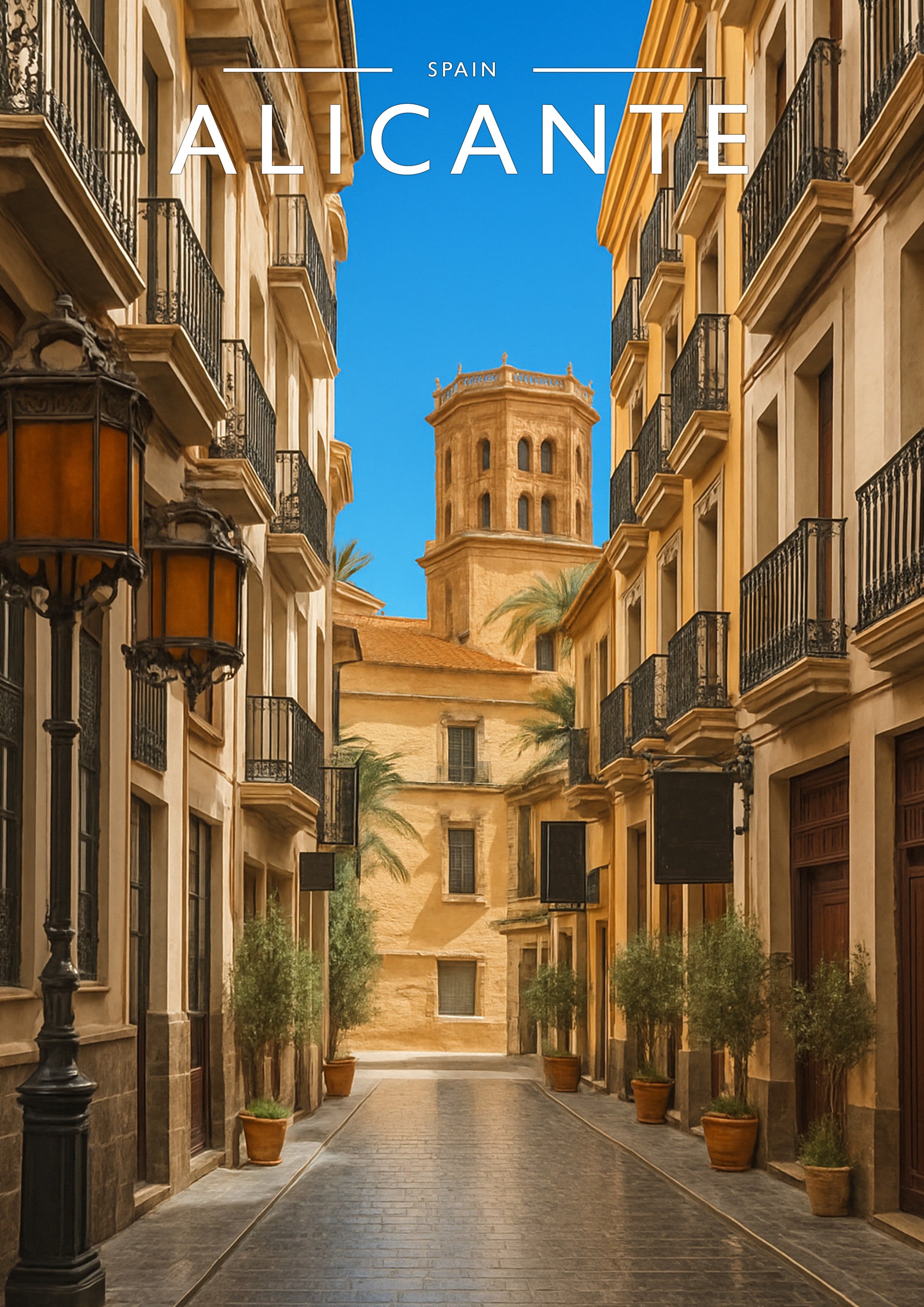 Alicante #3 Travel Poster - A4 travel poster print