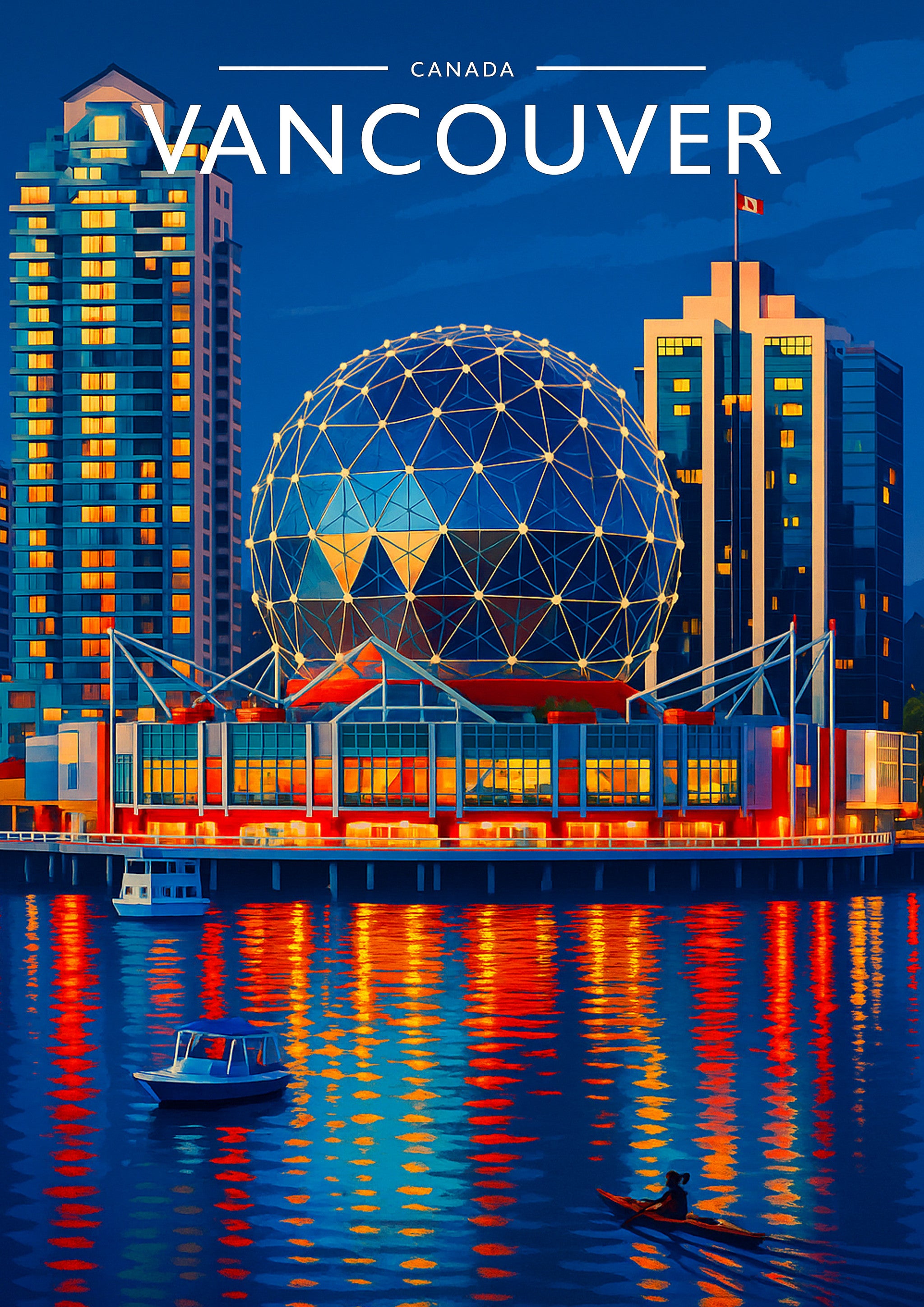 Vancouver Travel Poster - A4 travel poster print