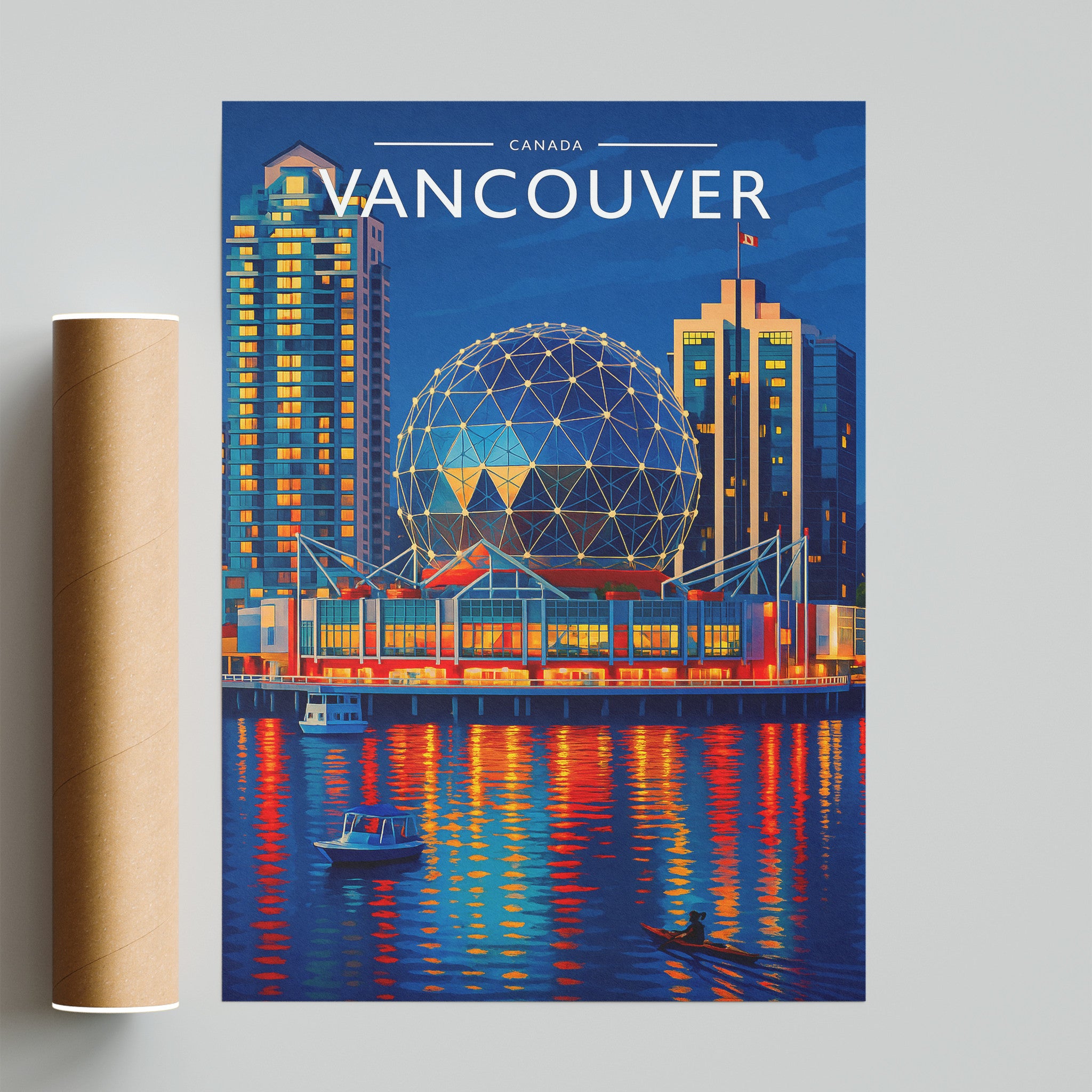 Vancouver Travel Poster - fine art print with shipping tube