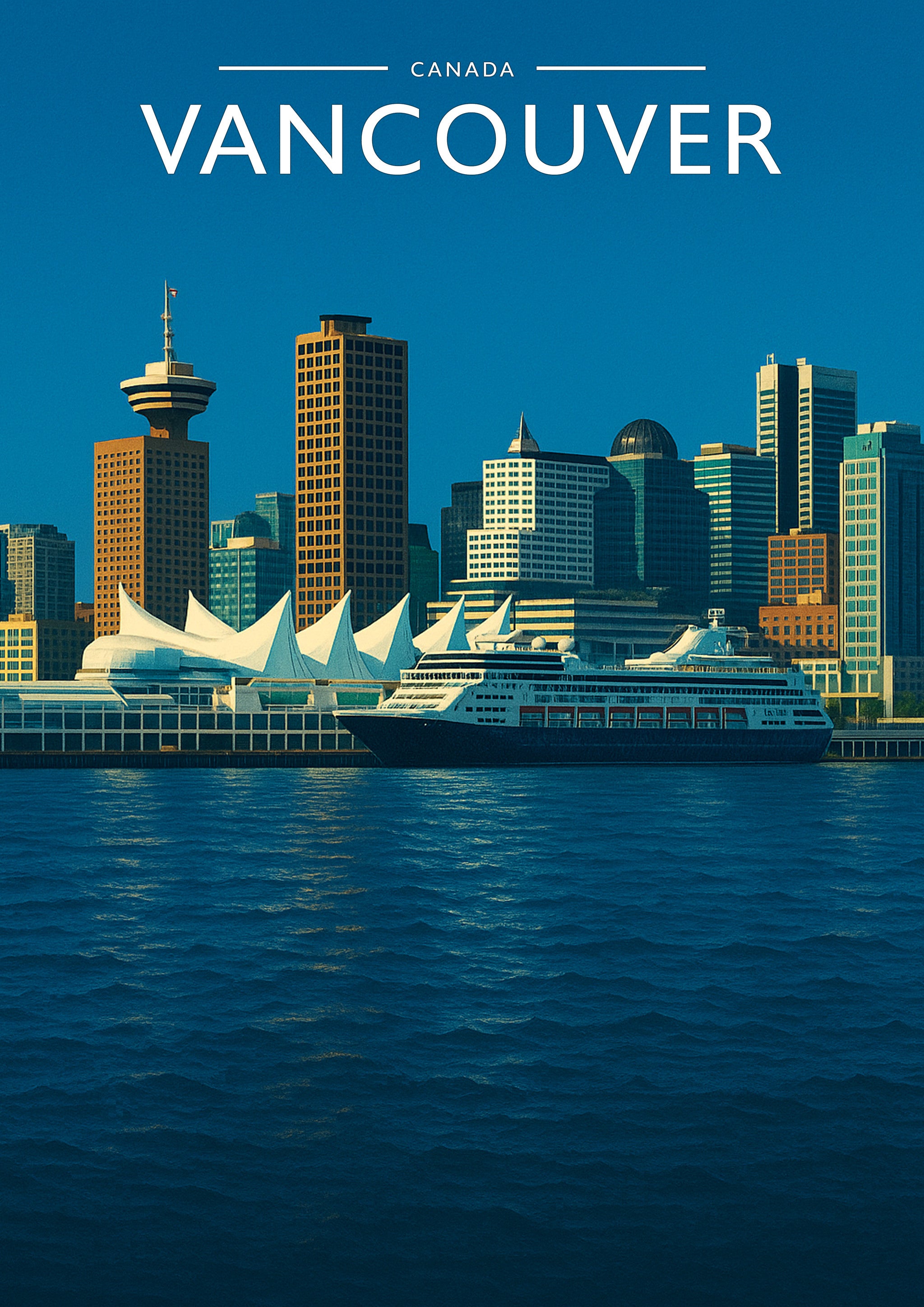 Vancouver #2 Travel Poster - A4 travel poster print