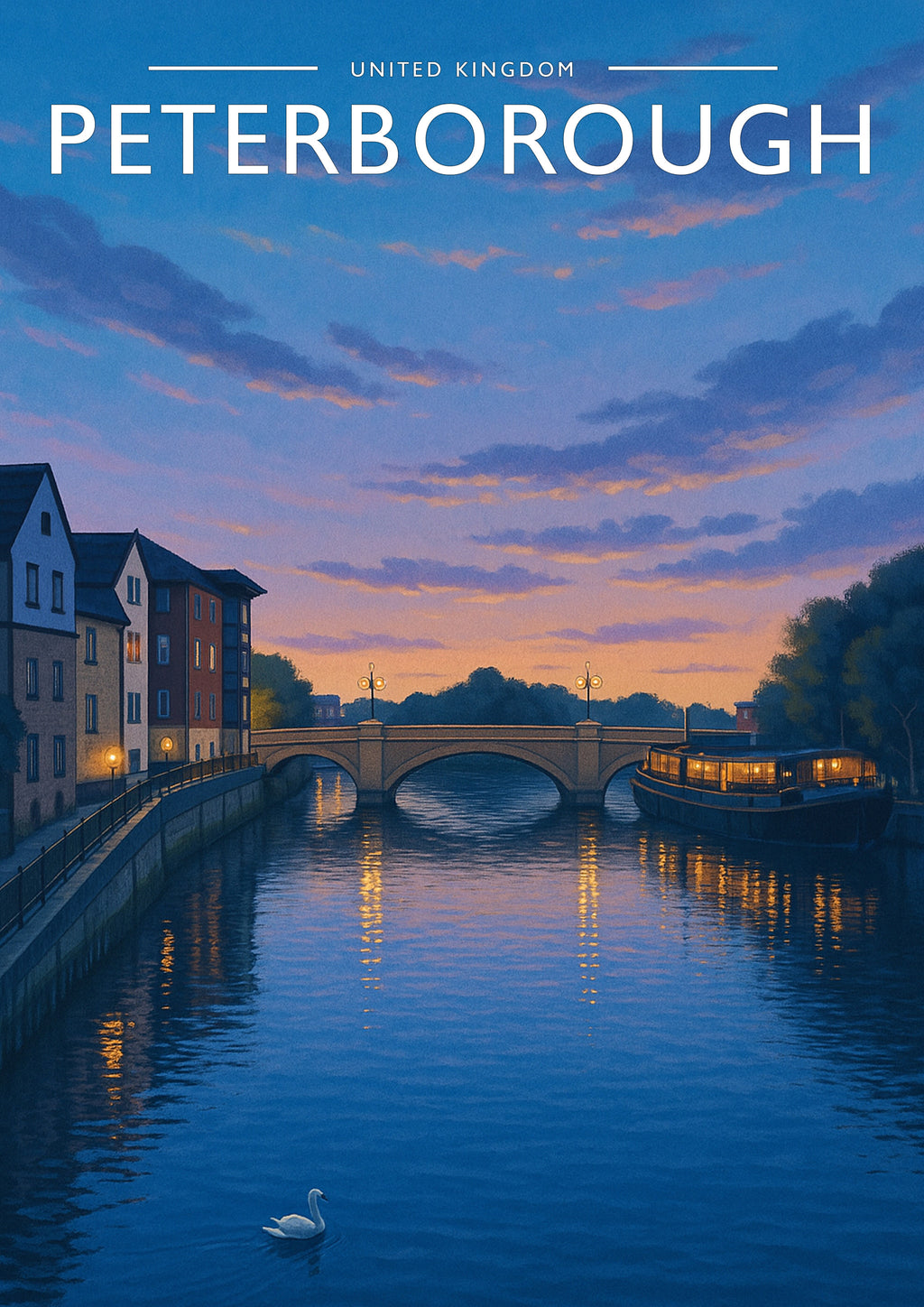 Peterborough #2 Travel Poster - A4 travel poster print