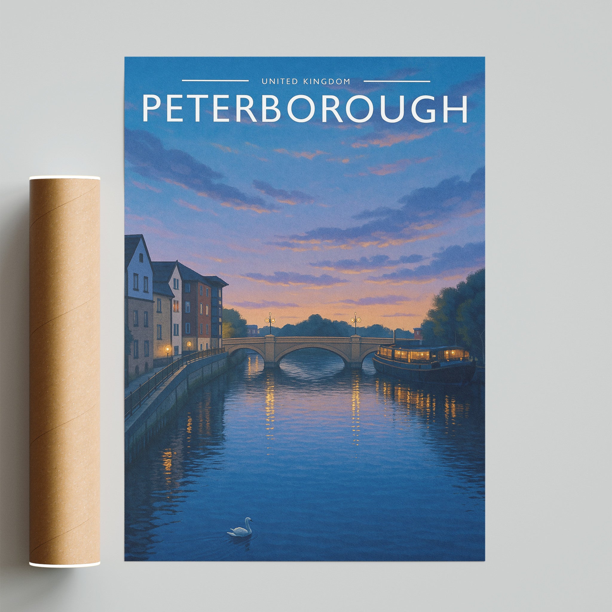 Peterborough #2 Travel Poster - fine art print with shipping tube