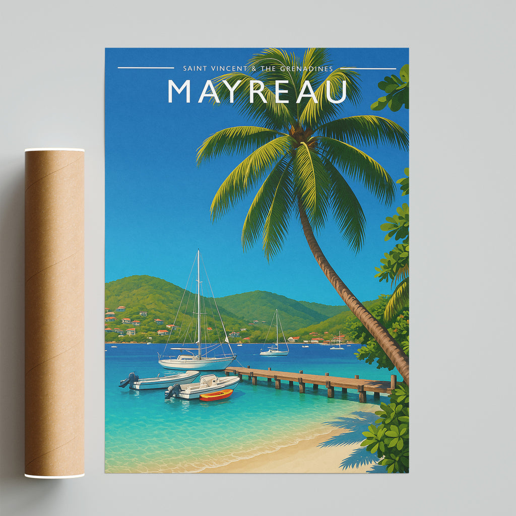 Mayreau #4 Travel Poster - fine art print with shipping tube