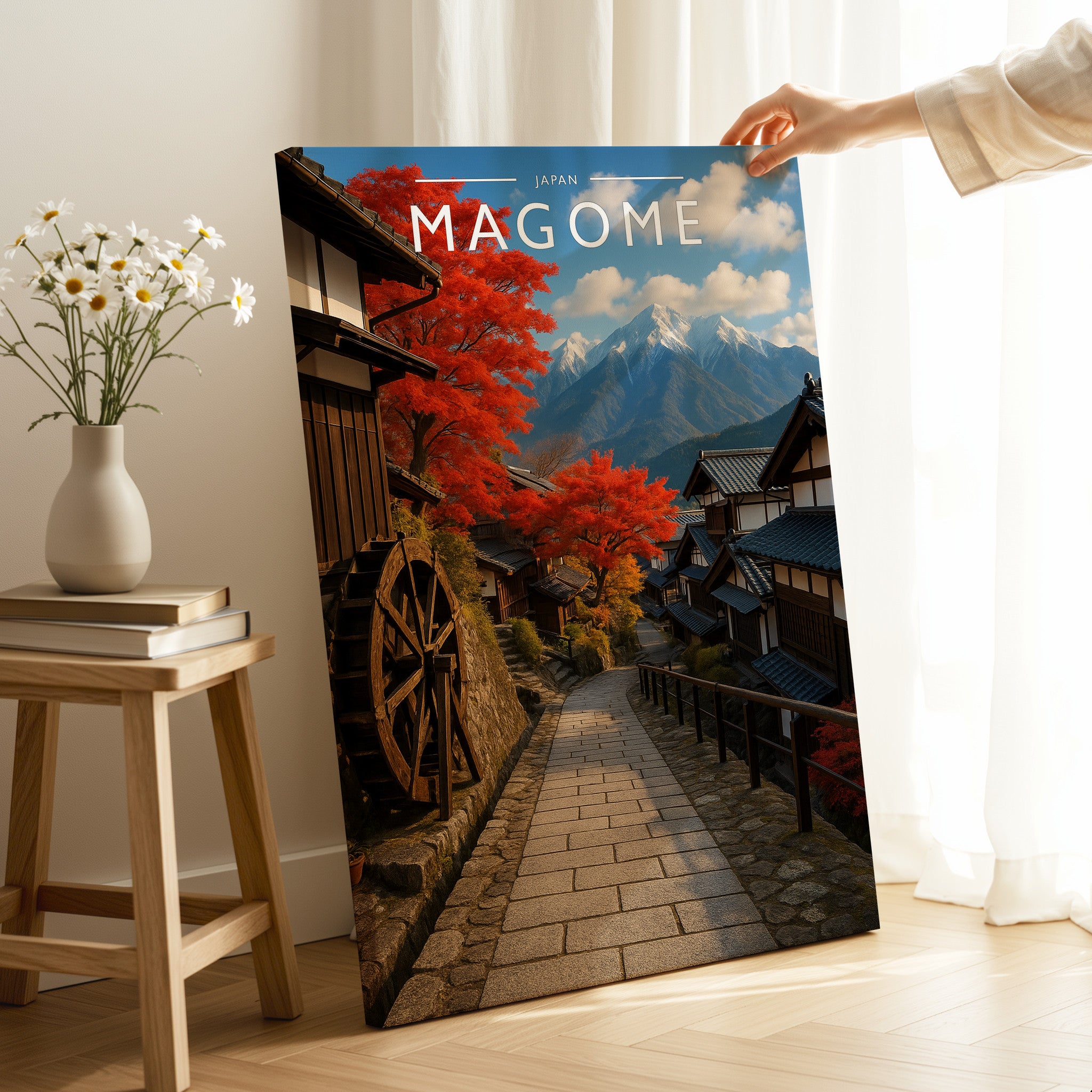 Magome Travel Poster as a gallery-wrapped canvas
