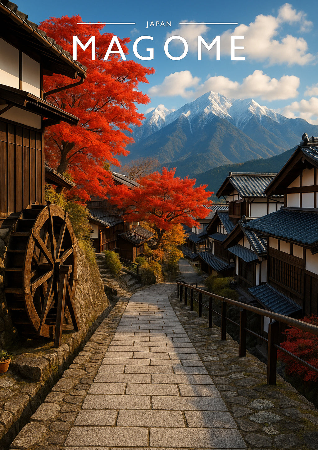 Magome Travel Poster - A4 travel poster print