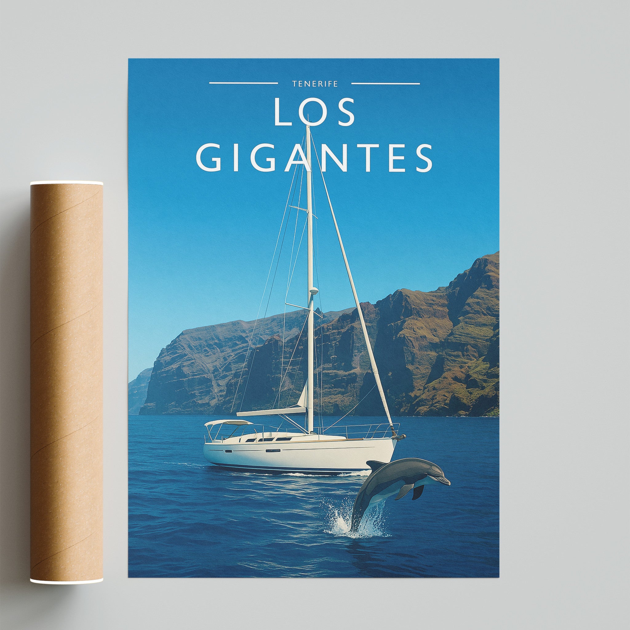 Los Gigantes Travel Poster - fine art print with shipping tube