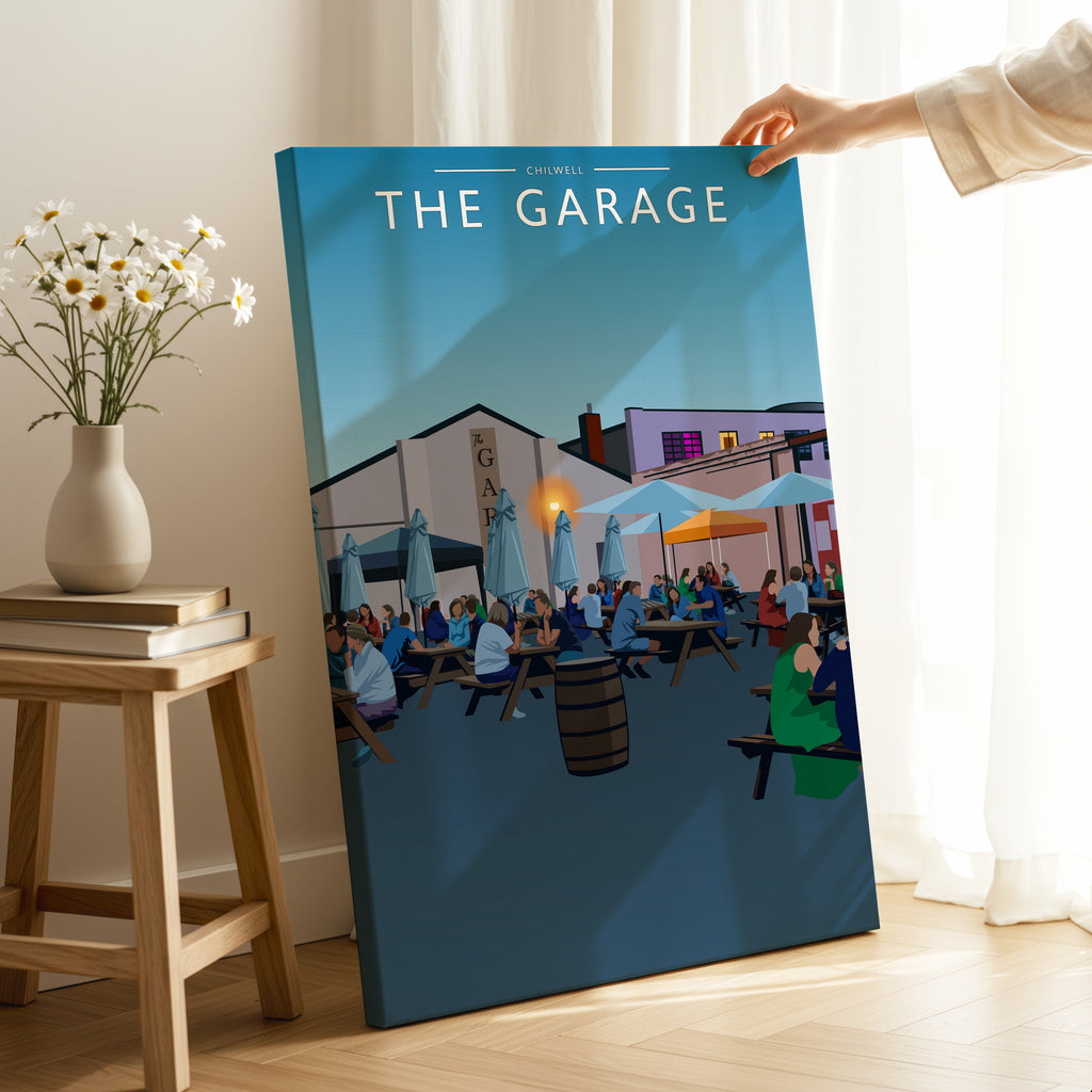 Chilwell Travel Poster as a gallery-wrapped canvas
