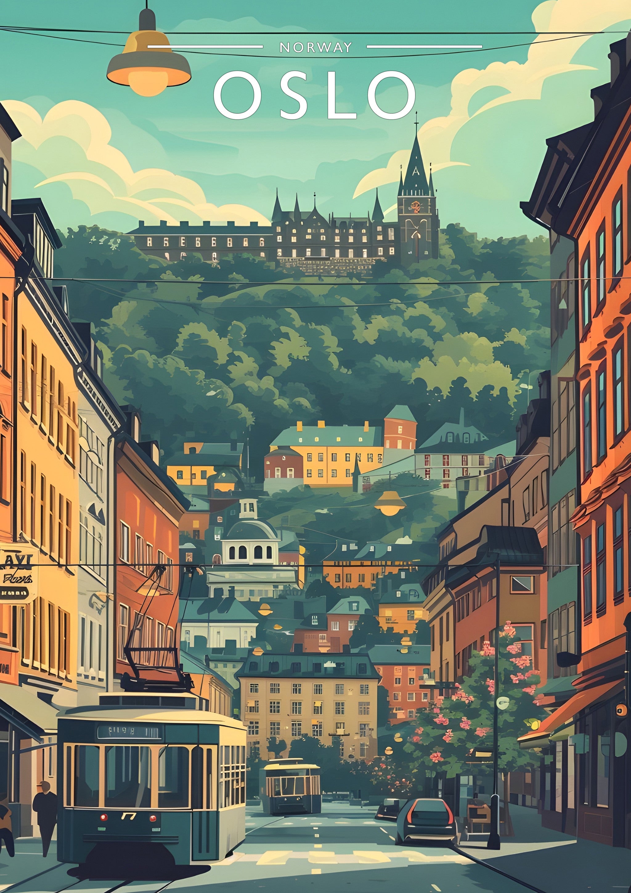 Oslo Travel Poster - A4 travel poster print