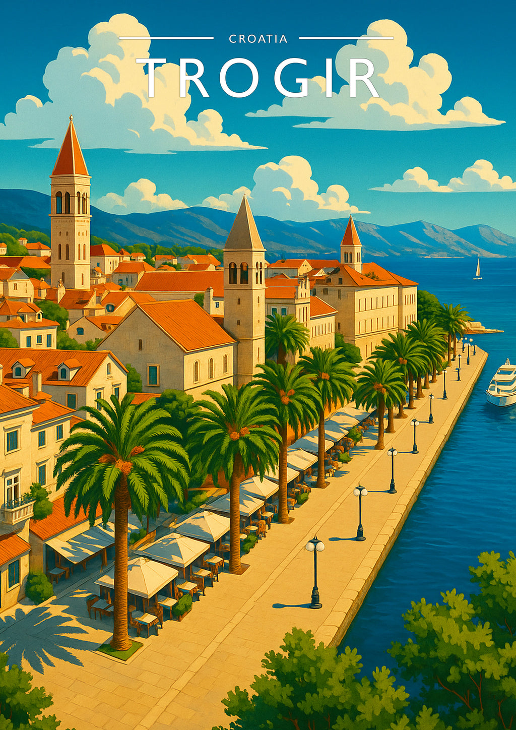Trogir #2 Travel Poster - A4 travel poster print