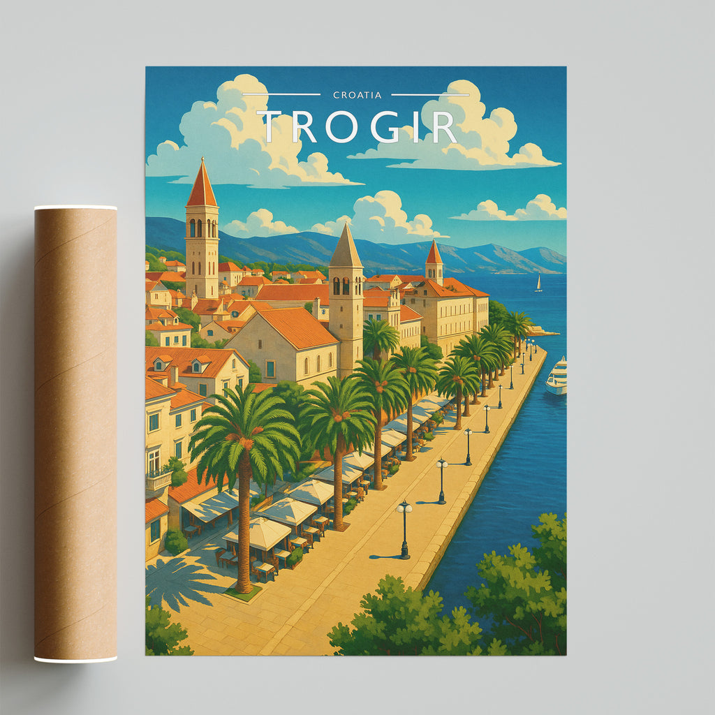 Trogir #2 Travel Poster - fine art print with shipping tube