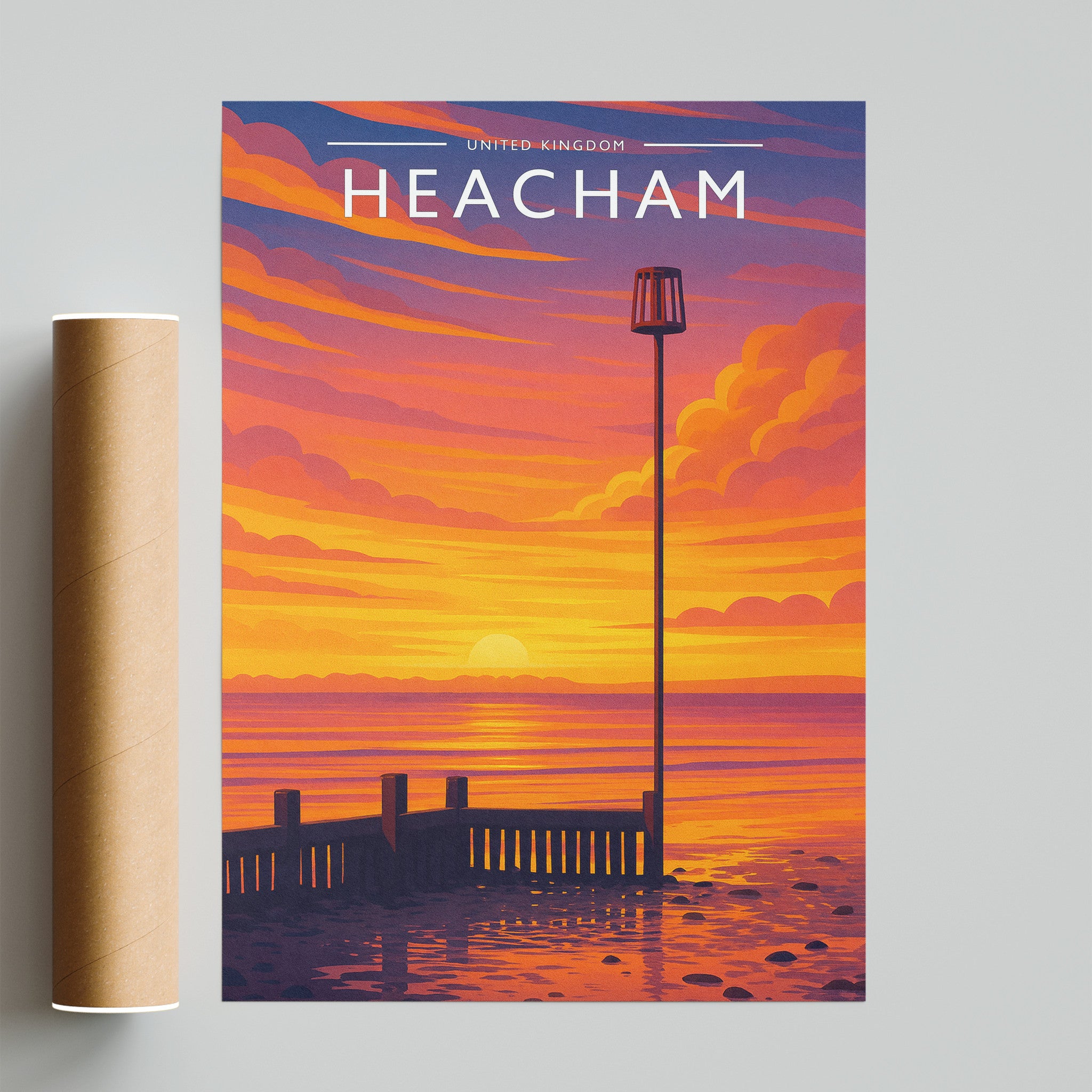 Heacham #2 Travel Poster - fine art print with shipping tube