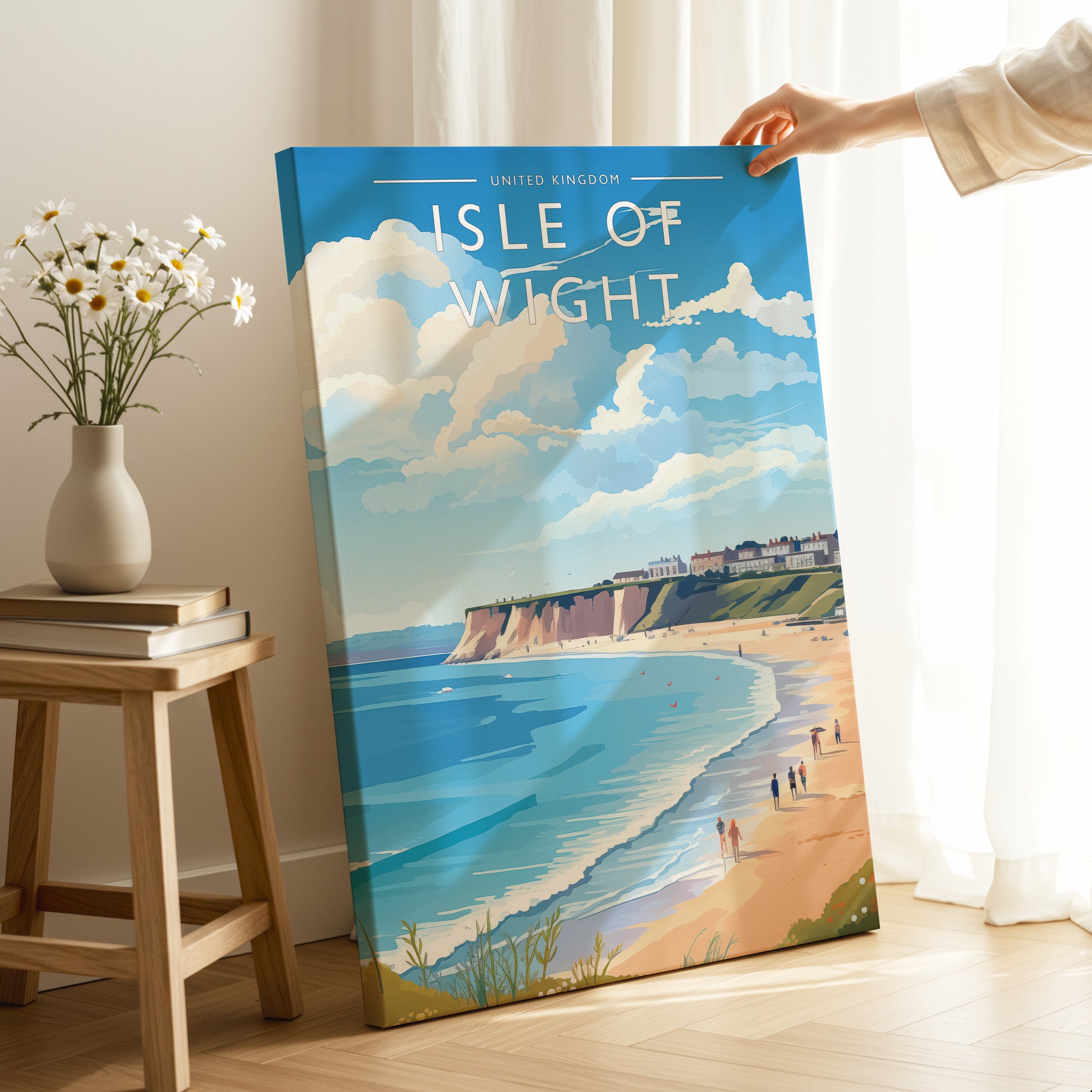Isle of Wight Travel Poster as a gallery-wrapped canvas
