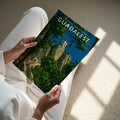 Guadalest Travel Poster - A4 print held in hand