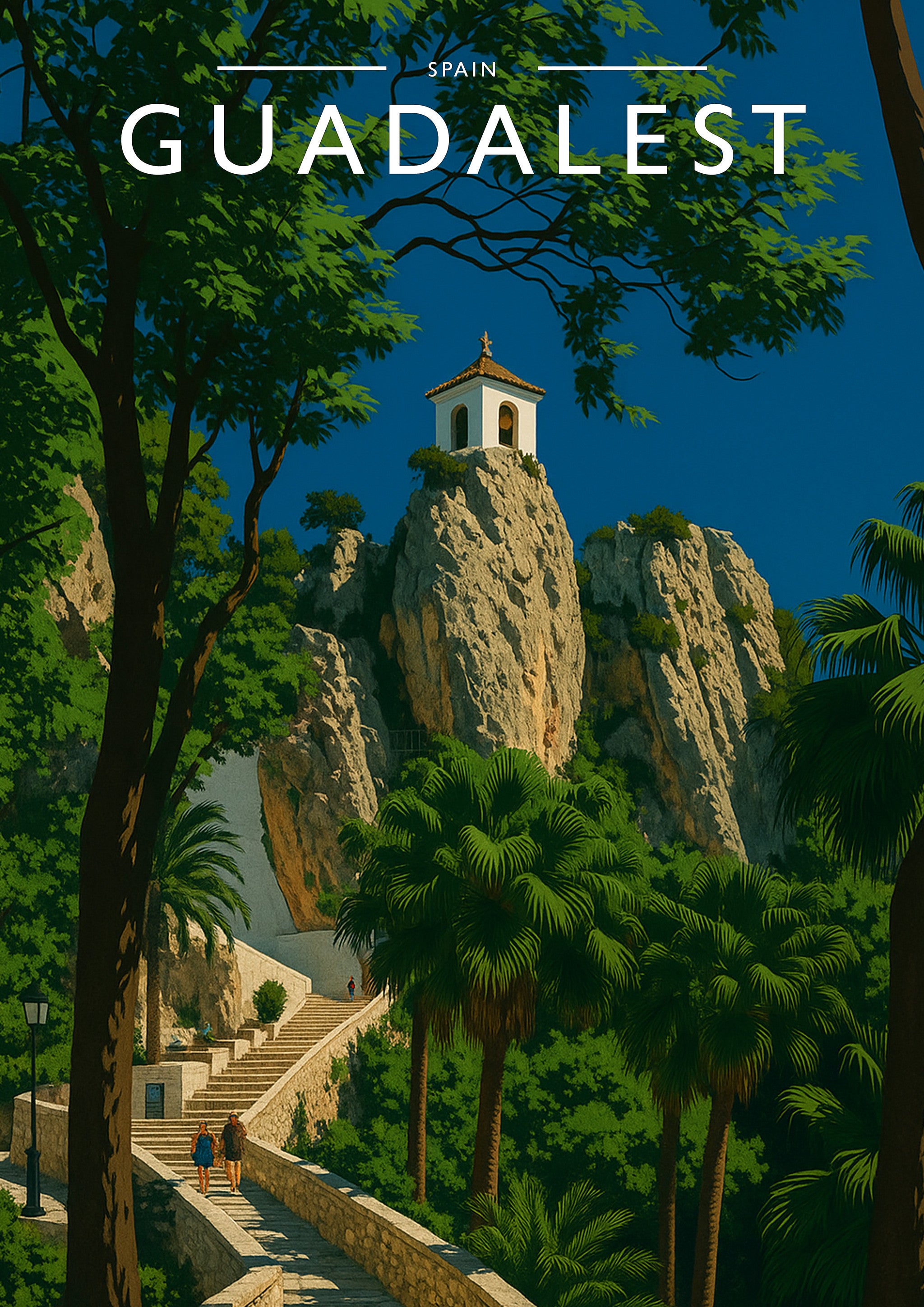 Guadalest Travel Poster - A4 travel poster print