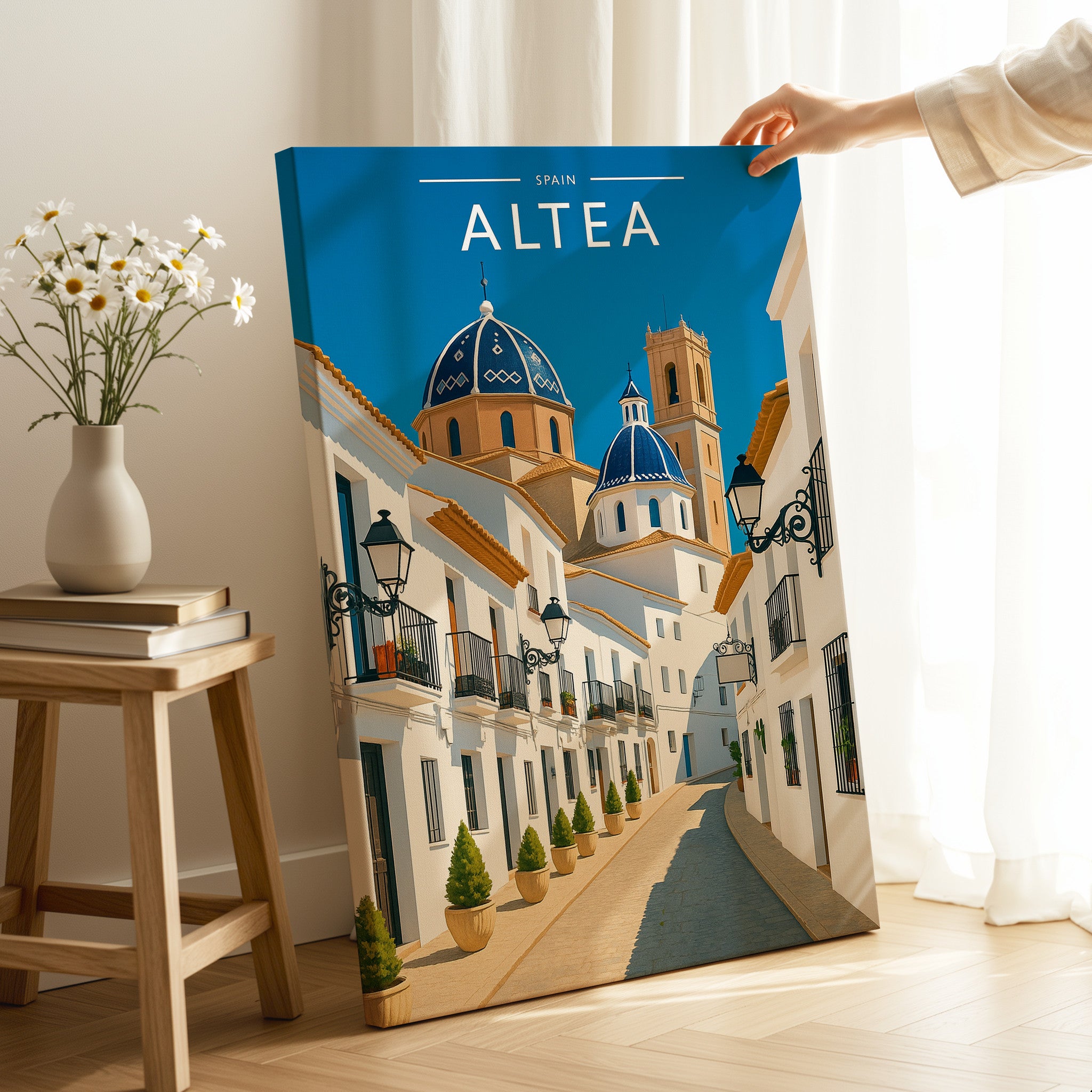 Altea Travel Poster as a gallery-wrapped canvas