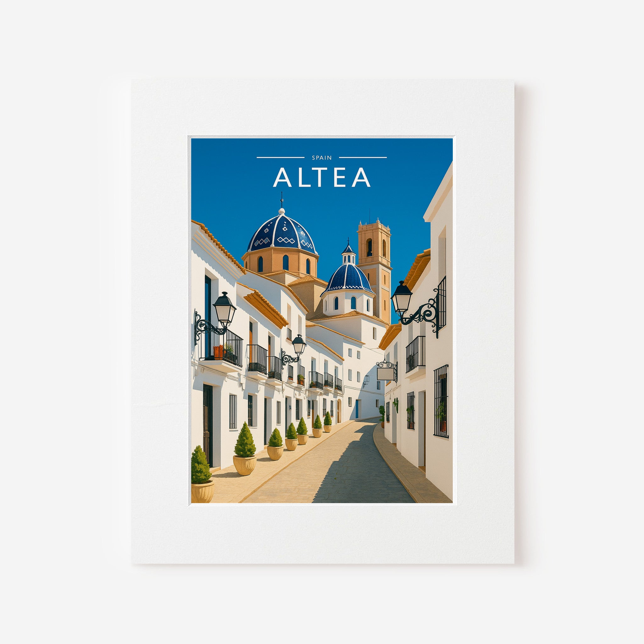 Altea Travel Poster in a white mount