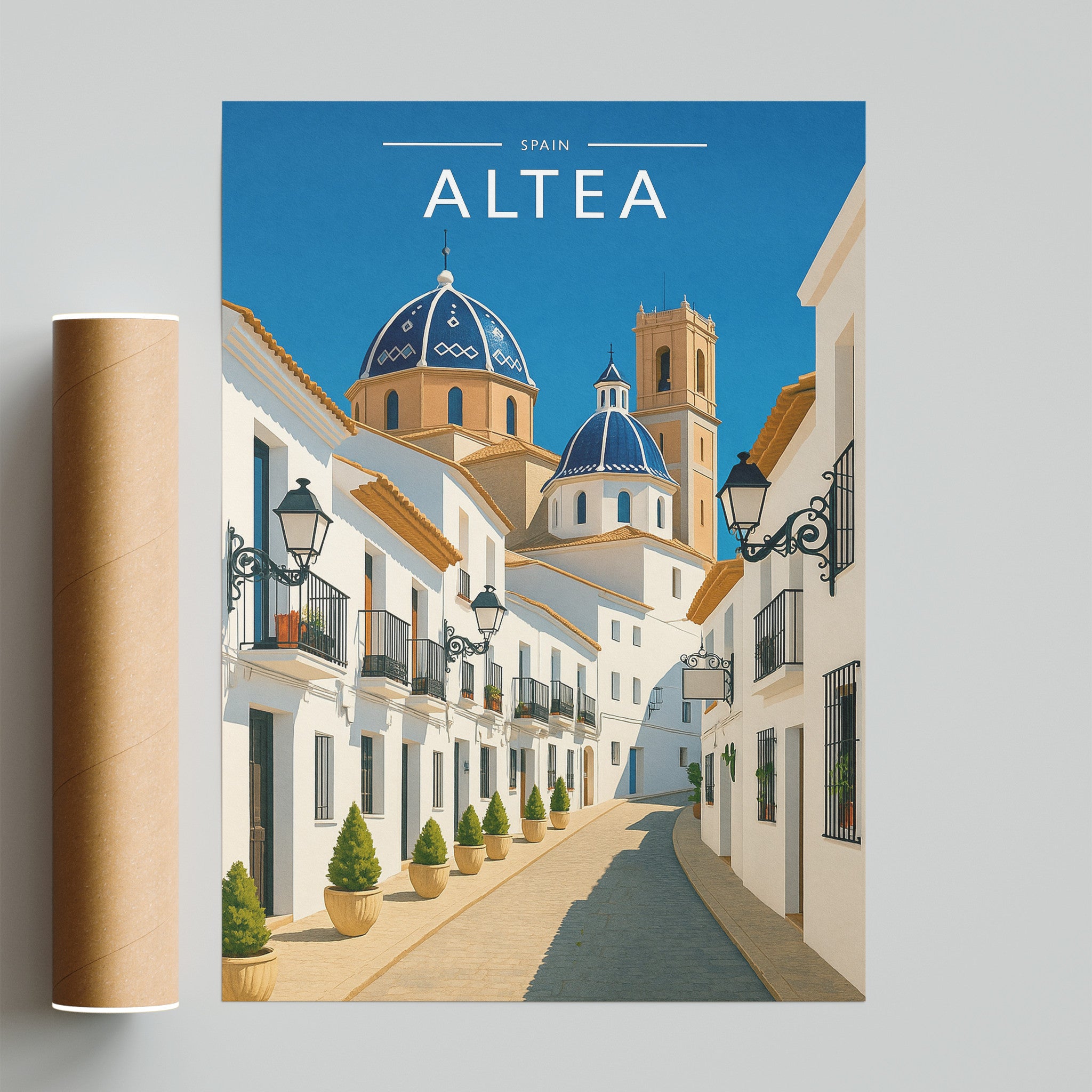 Altea Travel Poster - fine art print with shipping tube