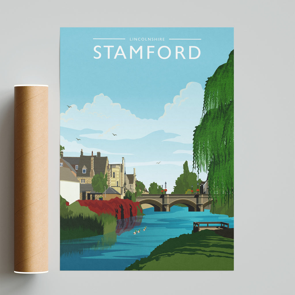 Stamford Travel Poster - fine art print with shipping tube