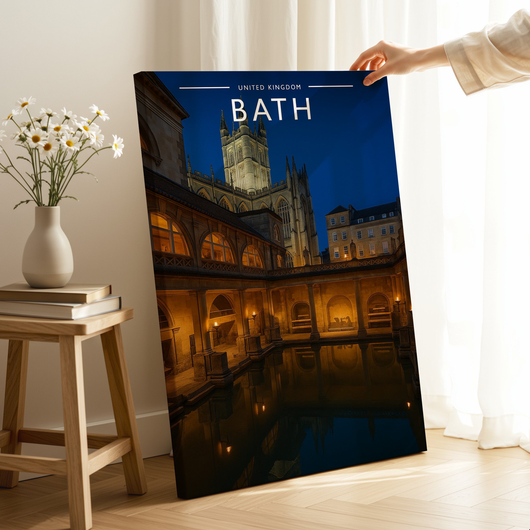 Bath Travel Poster as a gallery-wrapped canvas