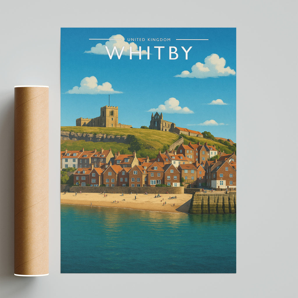Whitby #2 Travel Poster - fine art print with shipping tube