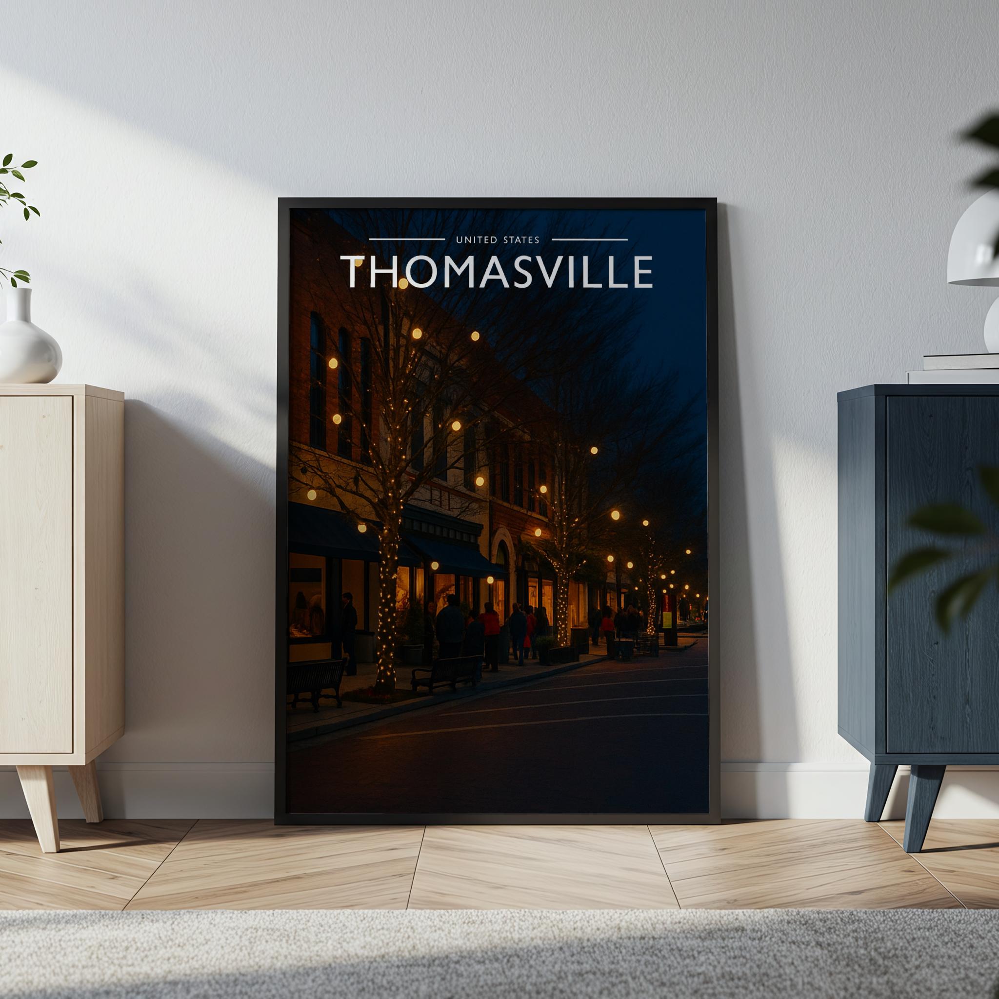 Thomasville #2 Travel Poster in a black frame