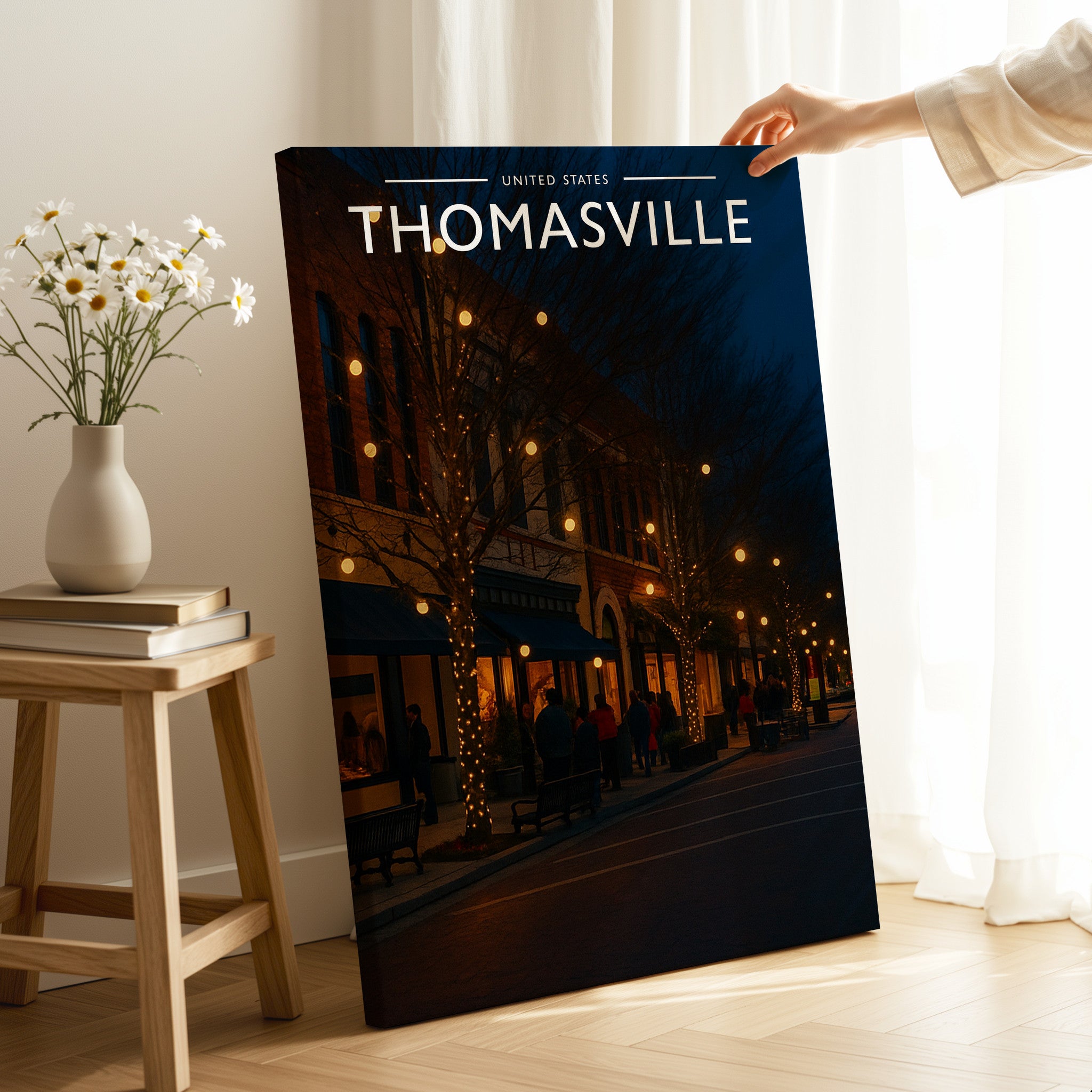 Thomasville #2 Travel Poster as a gallery-wrapped canvas