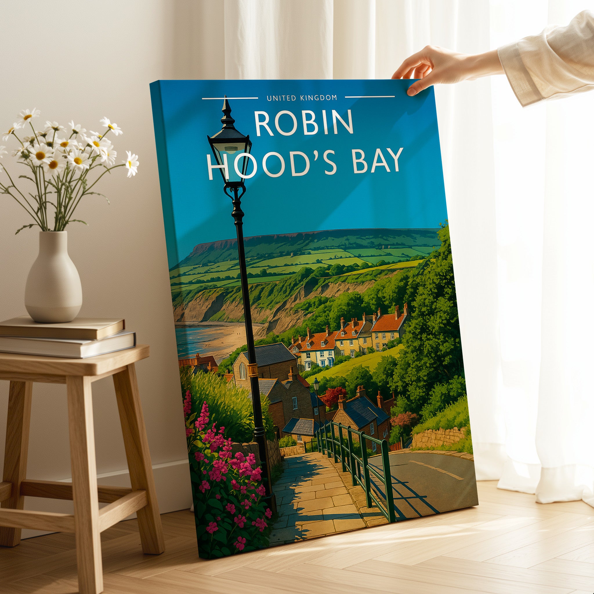Robin Hood’s Bay #2 Travel Poster as a gallery-wrapped canvas