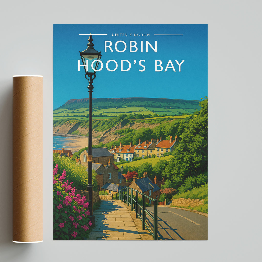 Robin Hood’s Bay #2 Travel Poster - fine art print with shipping tube