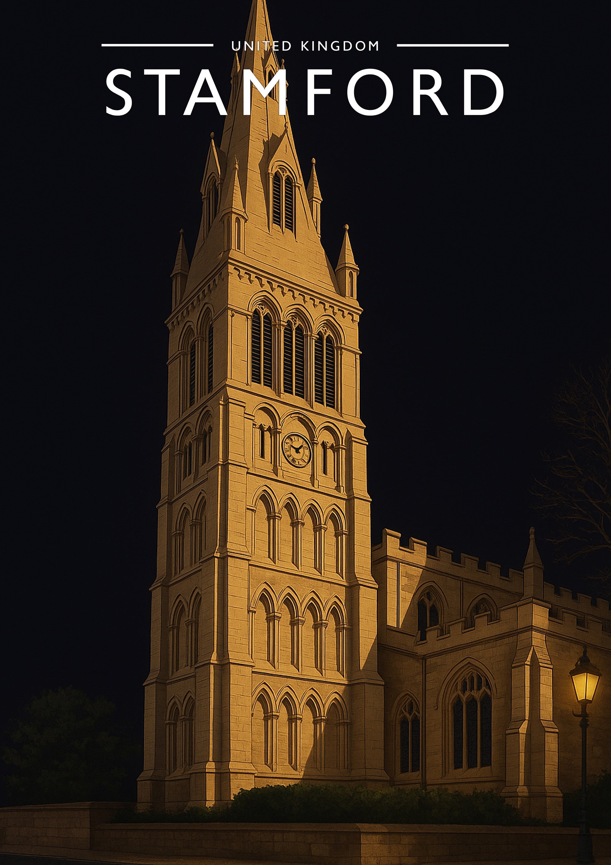 Stamford #6 Travel Poster - A4 travel poster print