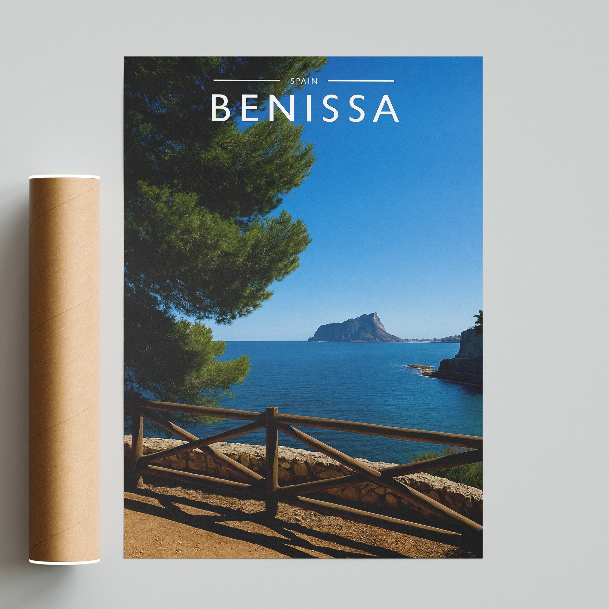 Benissa Travel Poster - fine art print with shipping tube