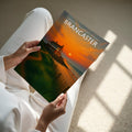 Brancaster Travel Poster - A4 print held in hand