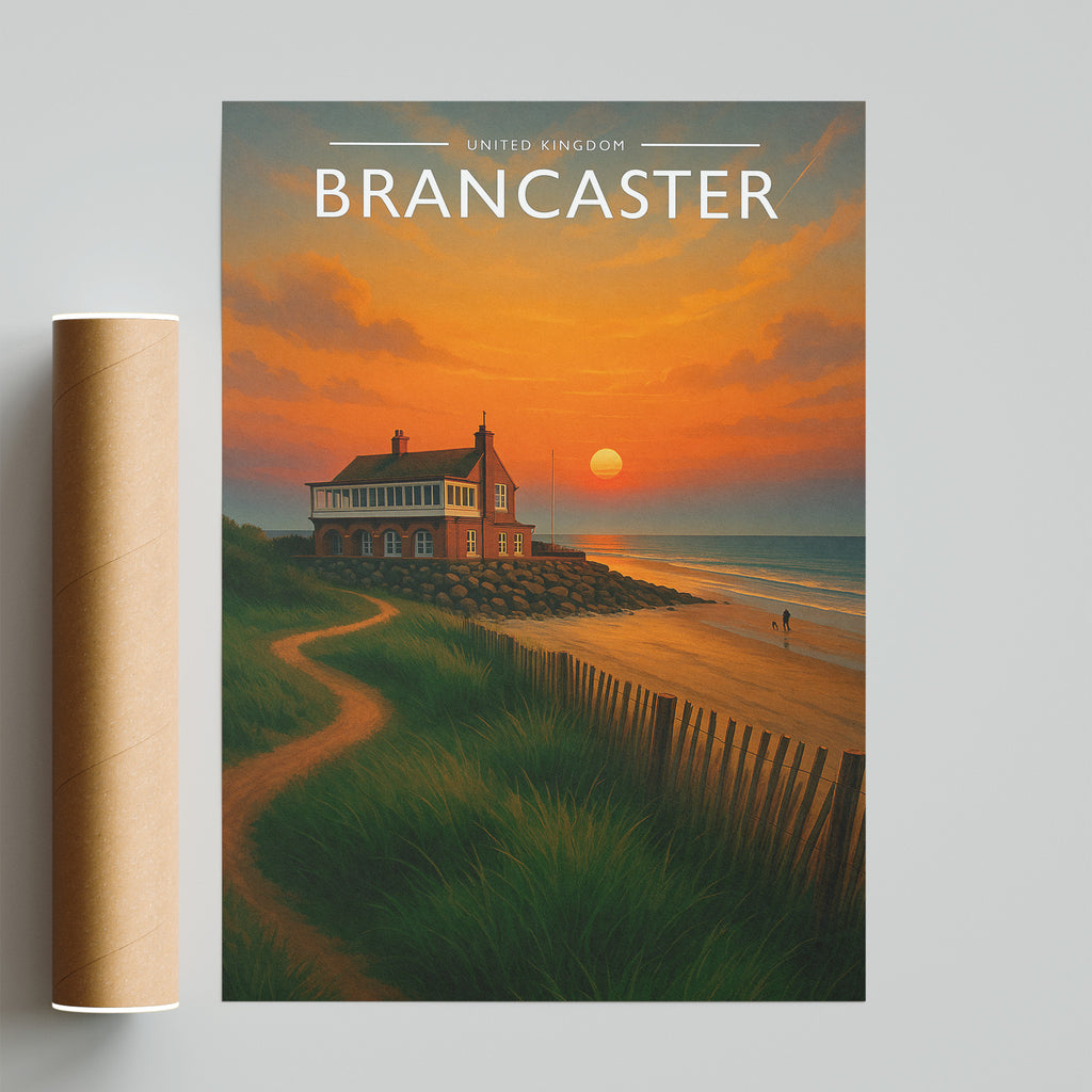 Brancaster Travel Poster - fine art print with shipping tube