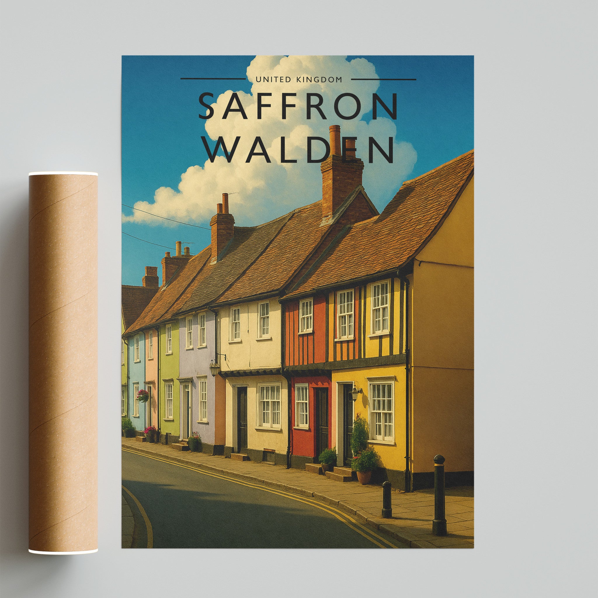 Saffron Walden #2 Travel Poster - fine art print with shipping tube