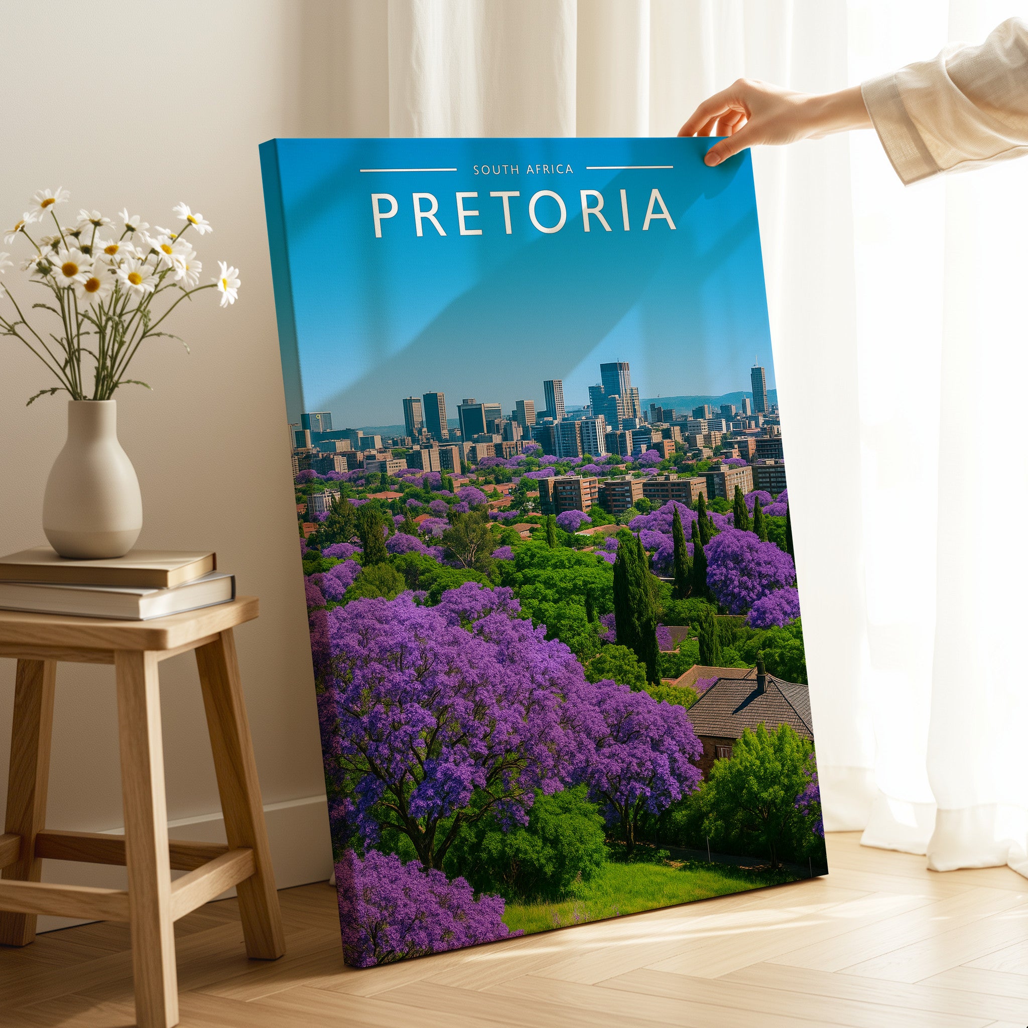 Pretoria Travel Poster as a gallery-wrapped canvas