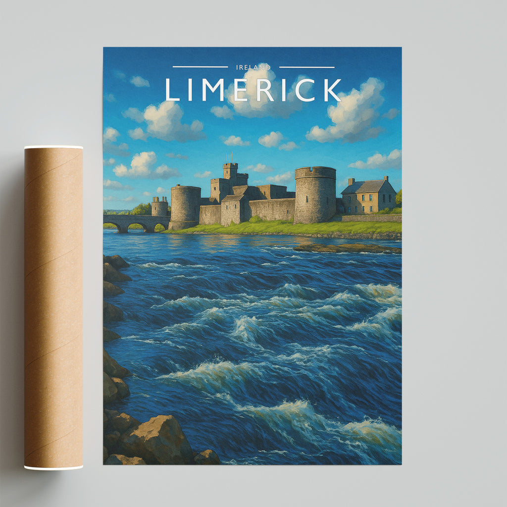 Limerick Travel Poster - fine art print with shipping tube